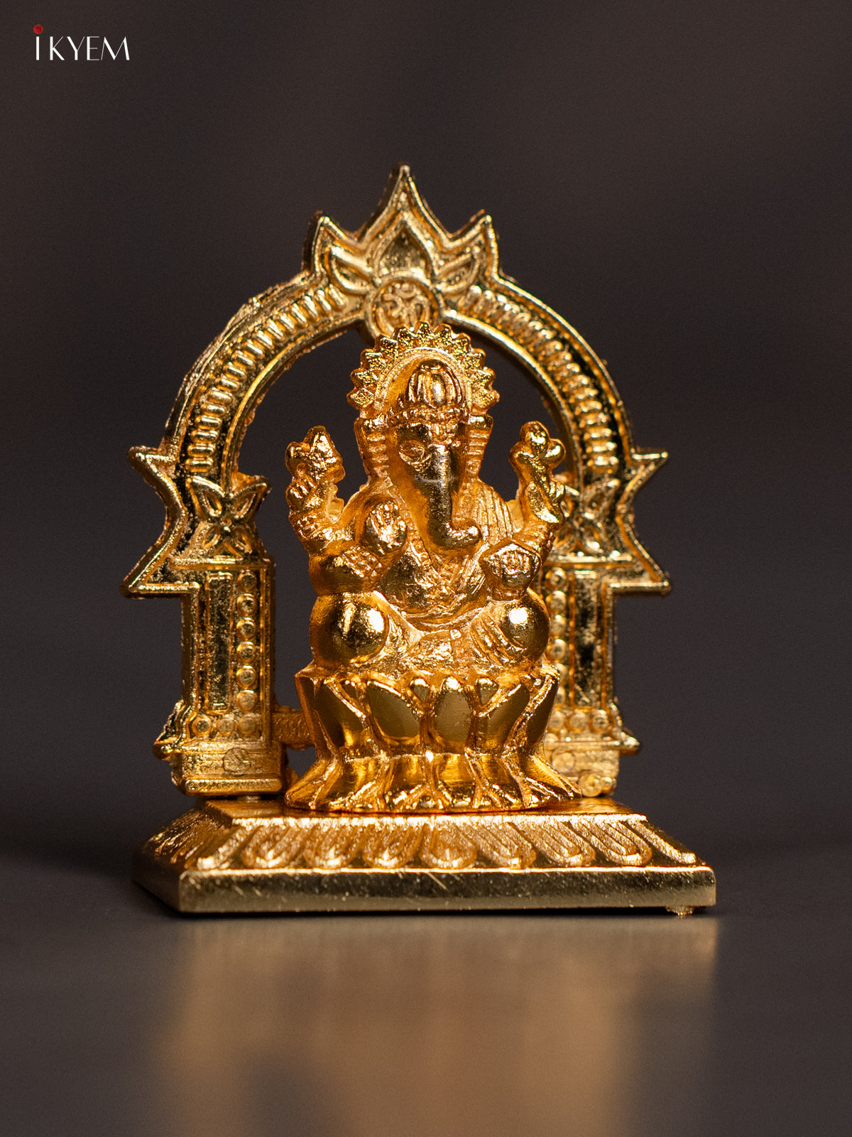 Gorgeous Gold-Plated Ganesha Idol