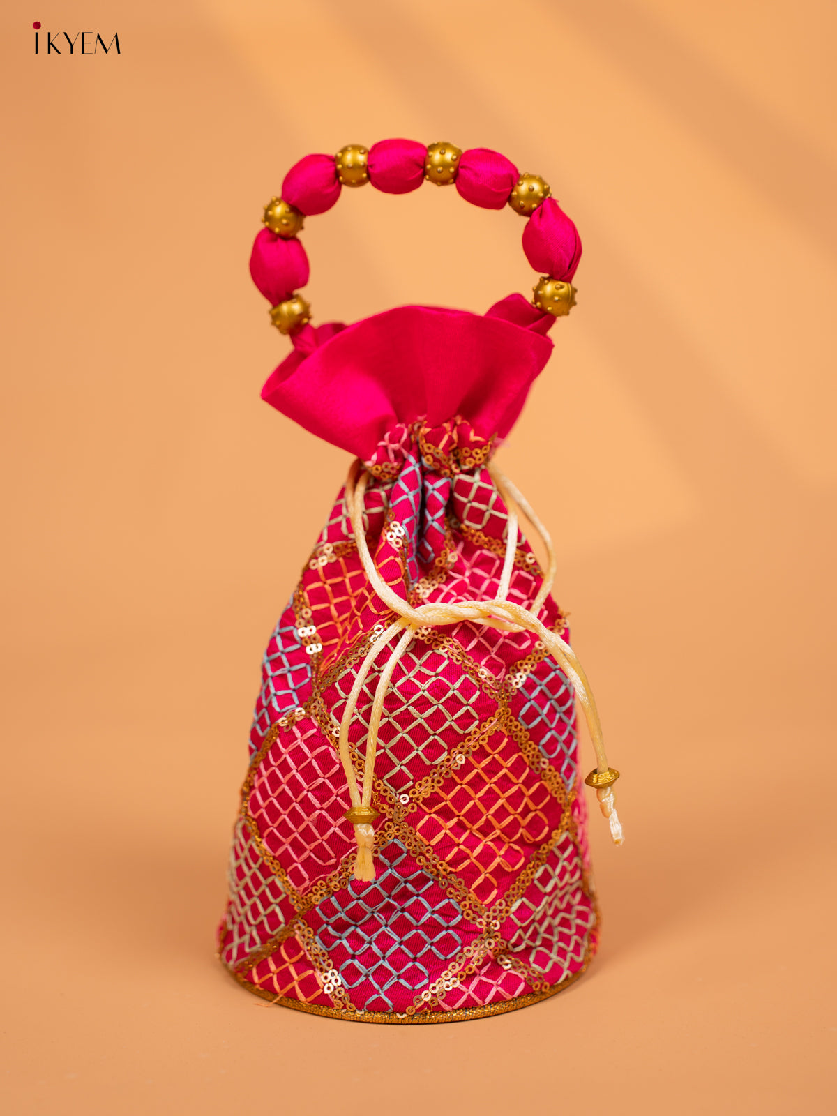 Designer Embroidered Potli Bag - Multicolour - KD09117
