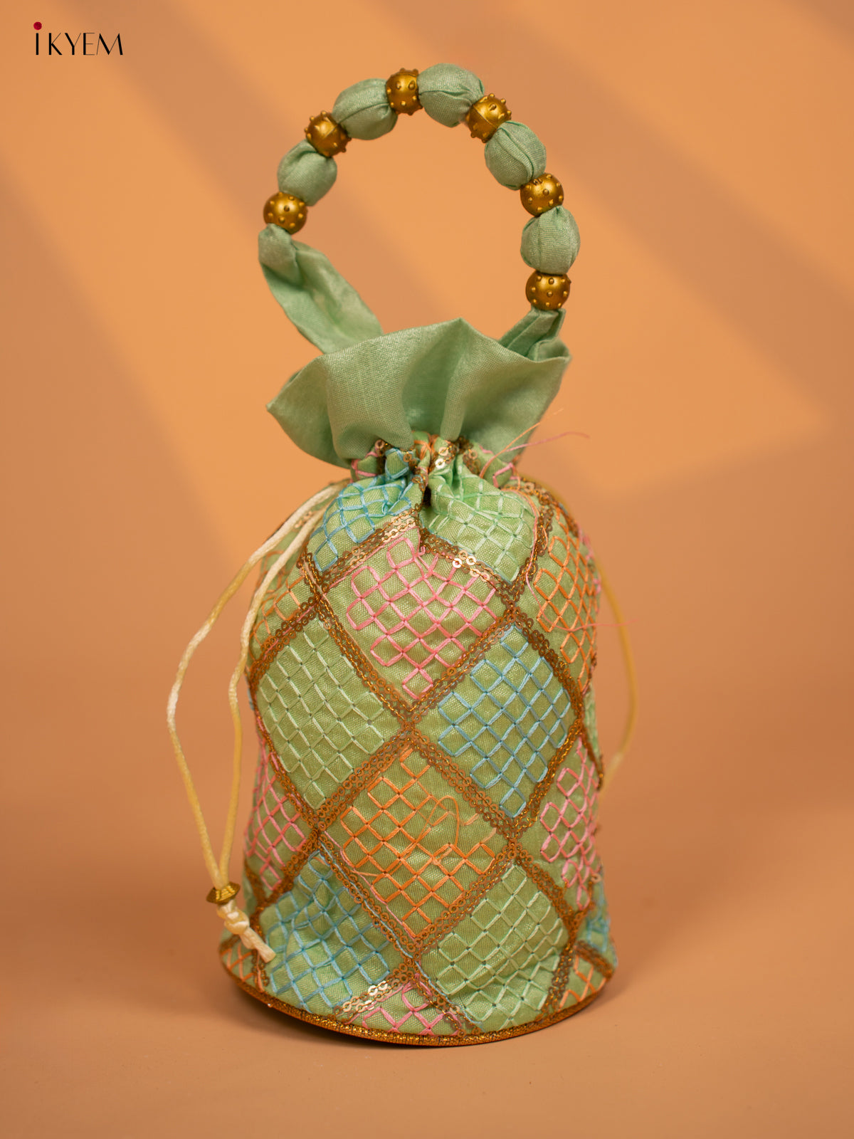 Designer Embroidered Potli Bag - Multicolour - KD09117