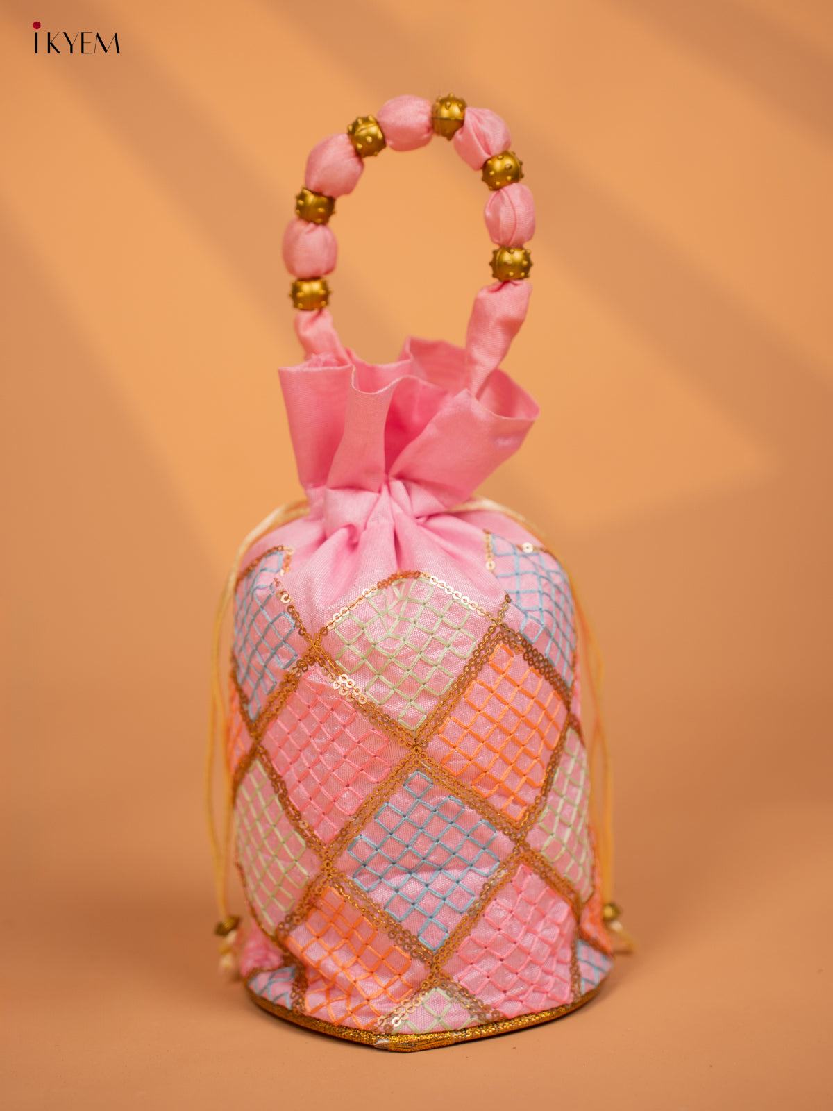 Designer Embroidered Potli Bag - Multicolour - KD09117