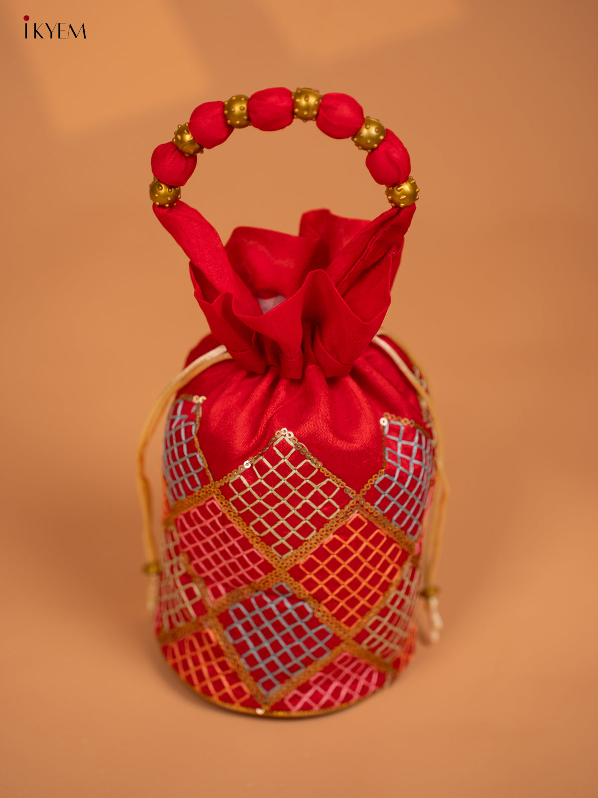 Designer Embroidered Potli Bag - Multicolour - KD09117