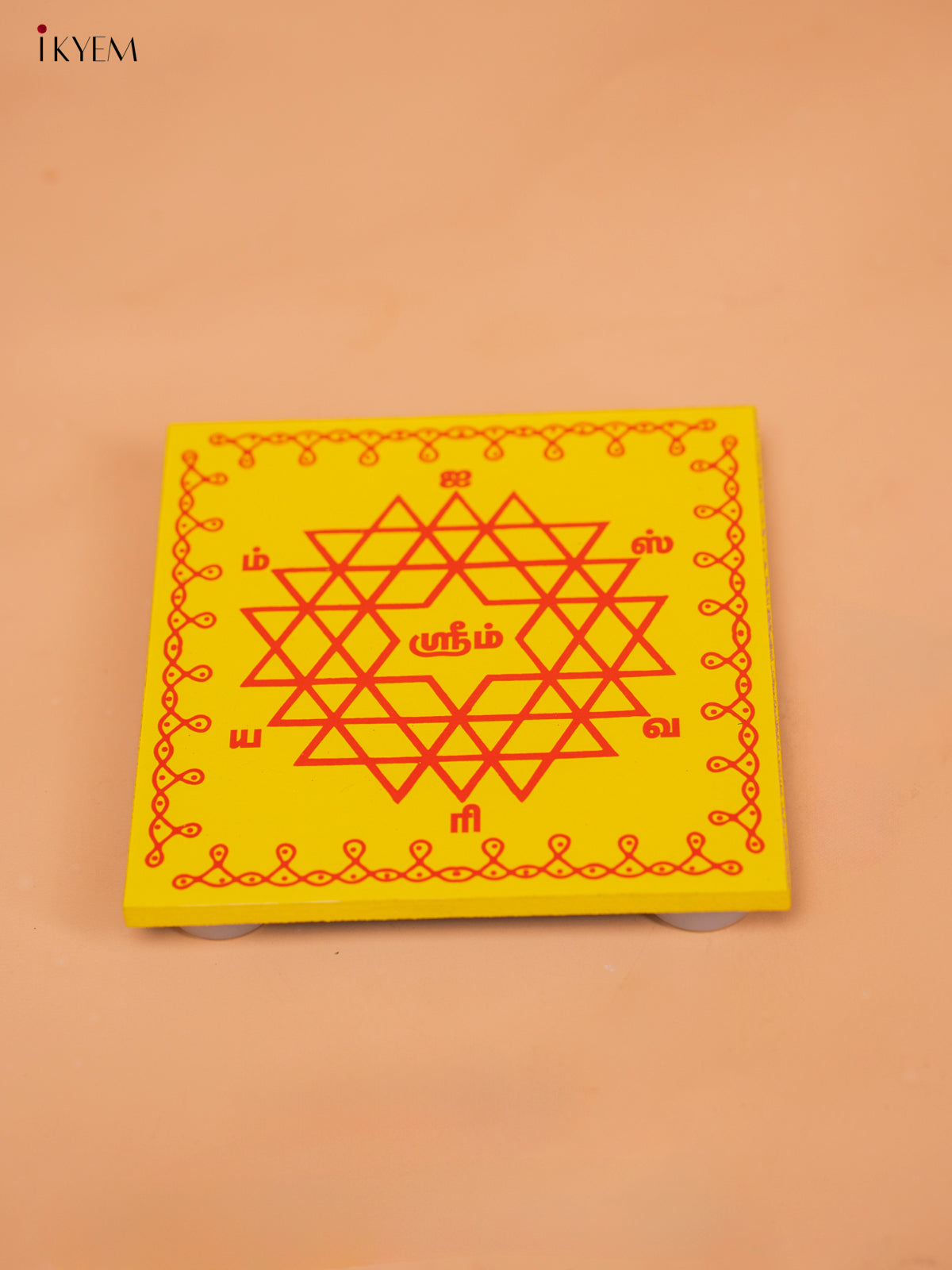 Wooden Manai With Aishwarya Kolam Print -5