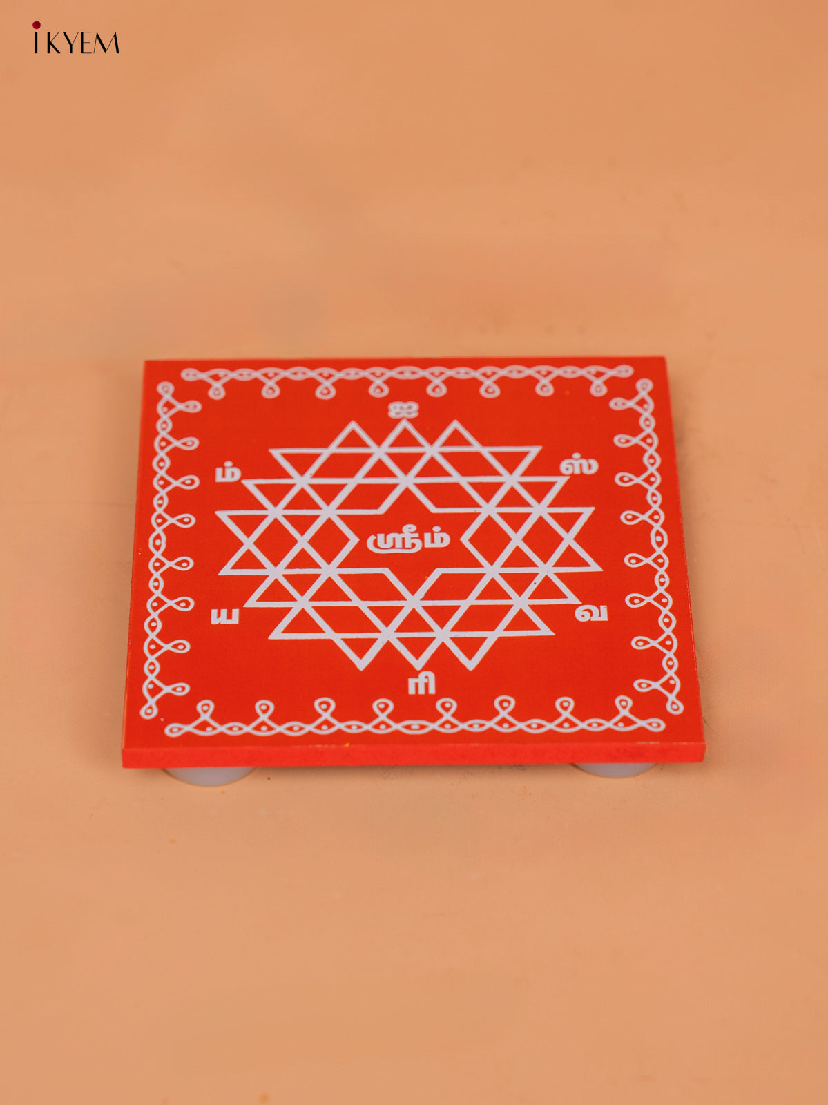 Wooden Manai With Aishwarya Kolam Print -7