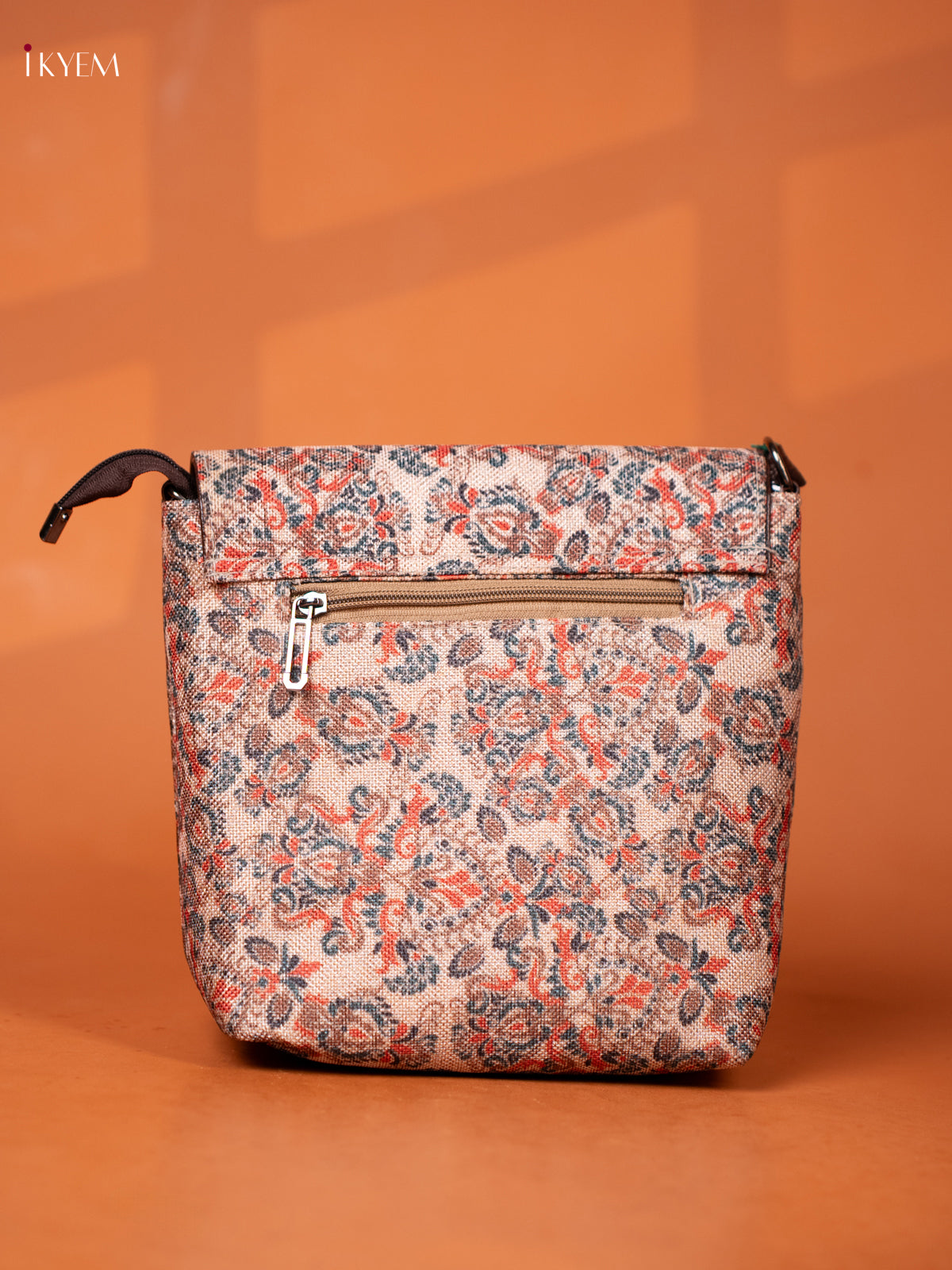 Semi Jute Leather Sling Bag - Sandal - KD26995