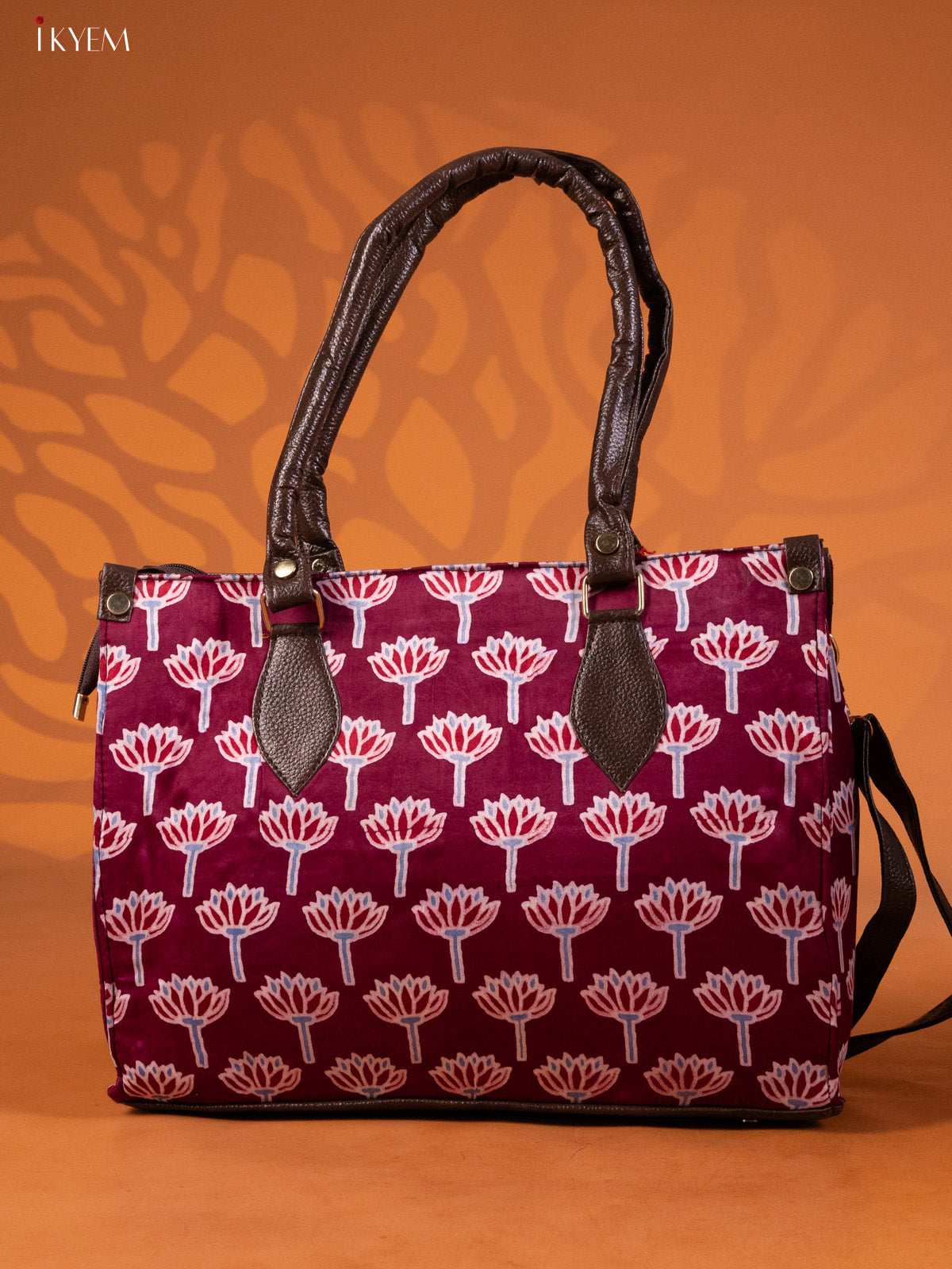 Red - Handcrafted Quilted Ajrakh Block Printed Fabric Tote Bag by Chhoti Si Asha 127