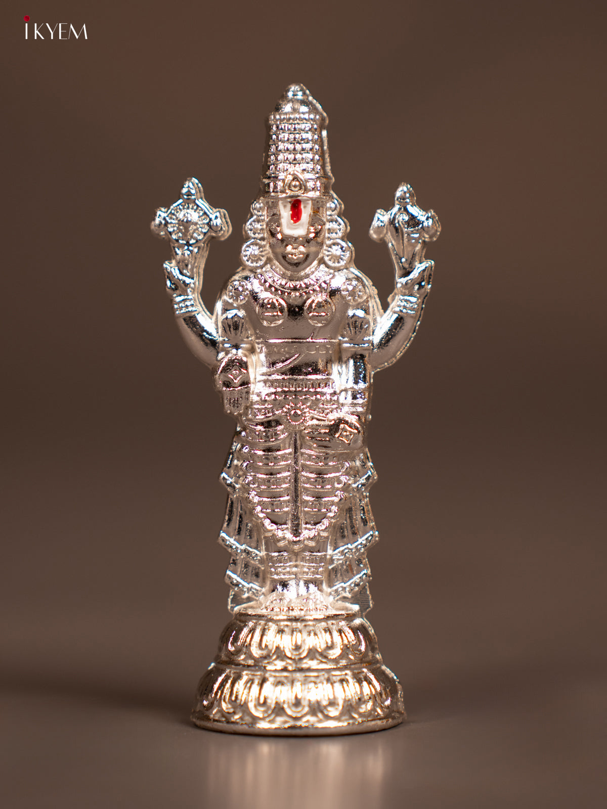 Auspicious Silver Plated Tirupati Balaji Idol