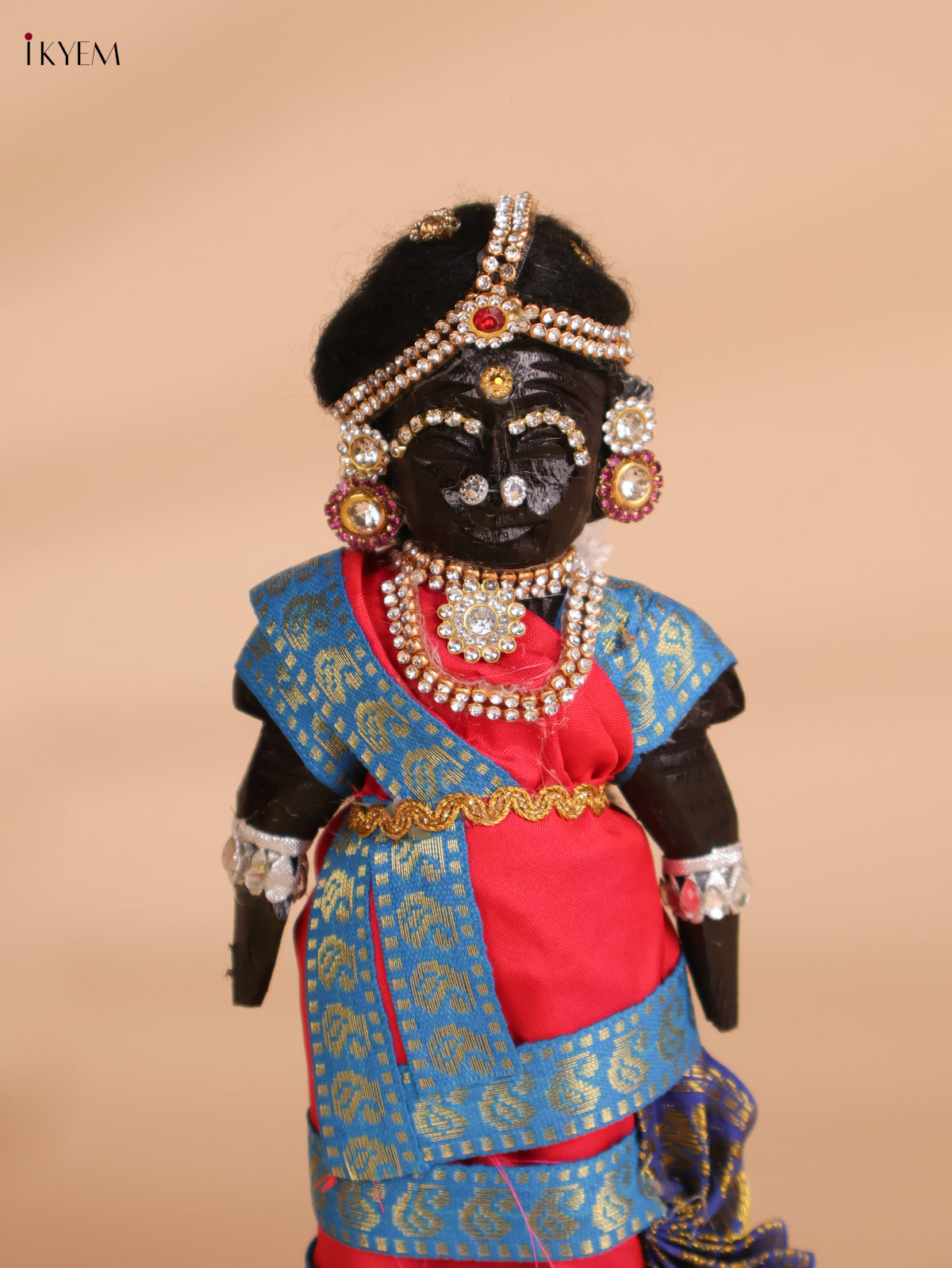 Decorated Couple Marapachi Doll Set- 9 inch-KEI29150