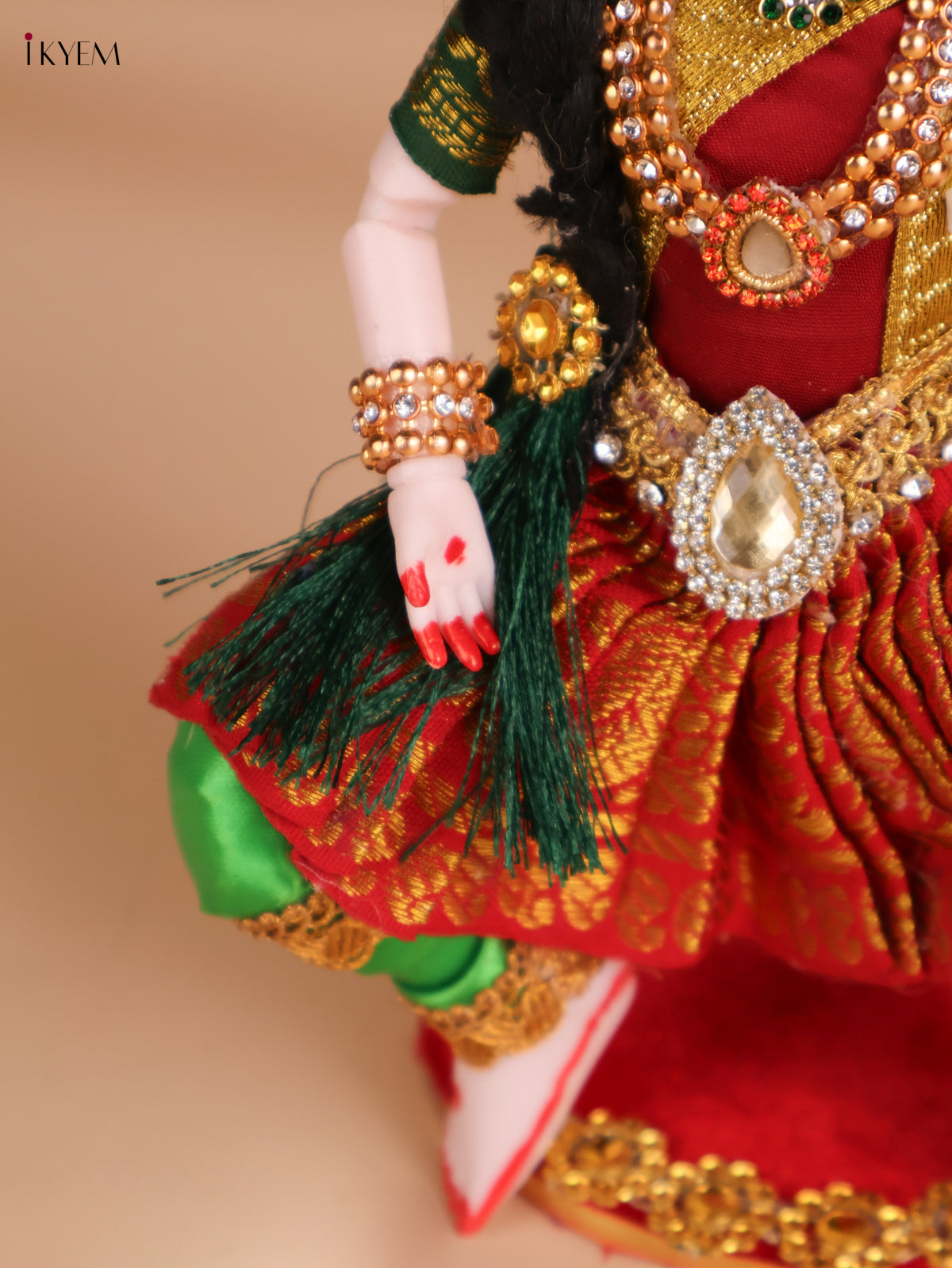 Decorated Bharathanatiyam Doll-12 inch-KEI29162