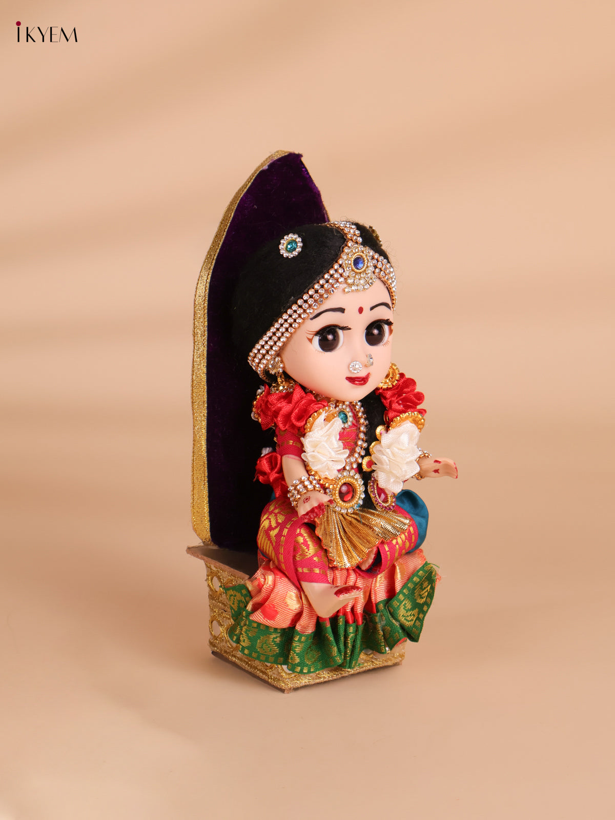 Decorated Cute Devi Bala TiripuraSundari Doll 8 inch-KEI29170