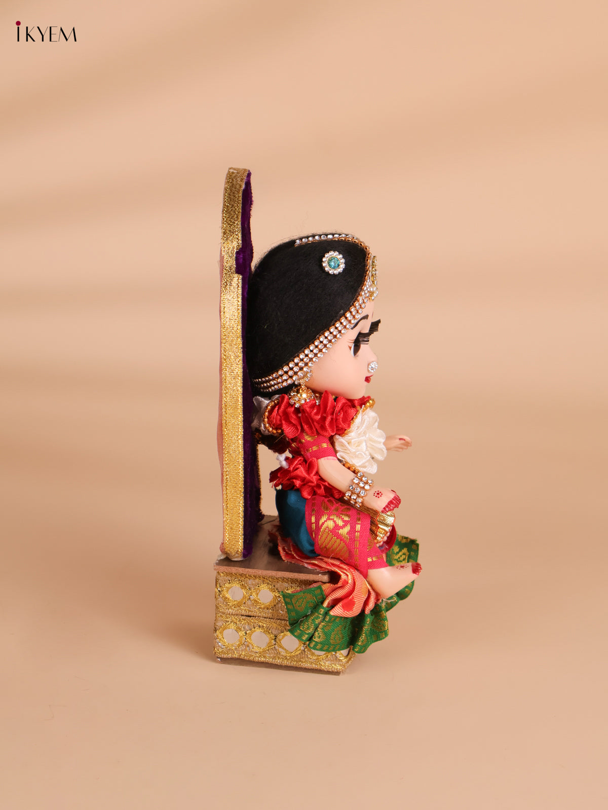 Decorated Cute Devi Bala TiripuraSundari Doll 8 inch-KEI29170