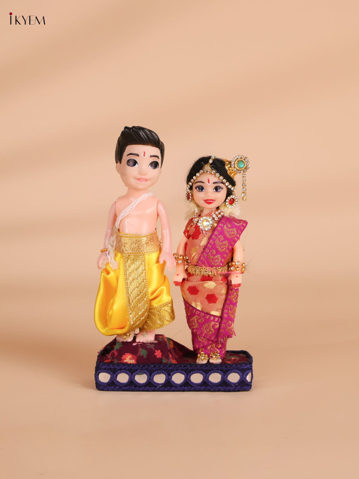 Iyer Couple - Golu Display Doll - 7 Inch-KEI29172