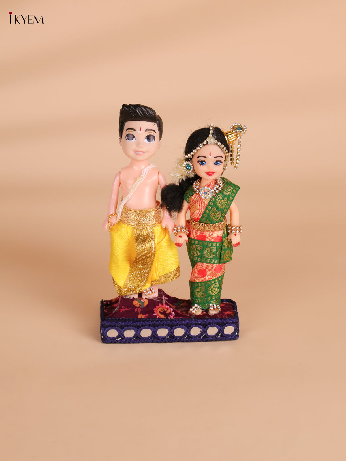Iyer Couple - Golu Display Doll - 7 Inch-KEI29177