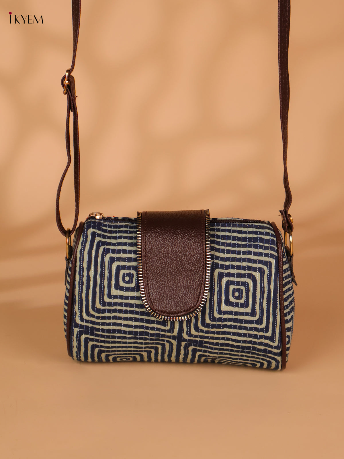 Printed Sling Bag -Blue