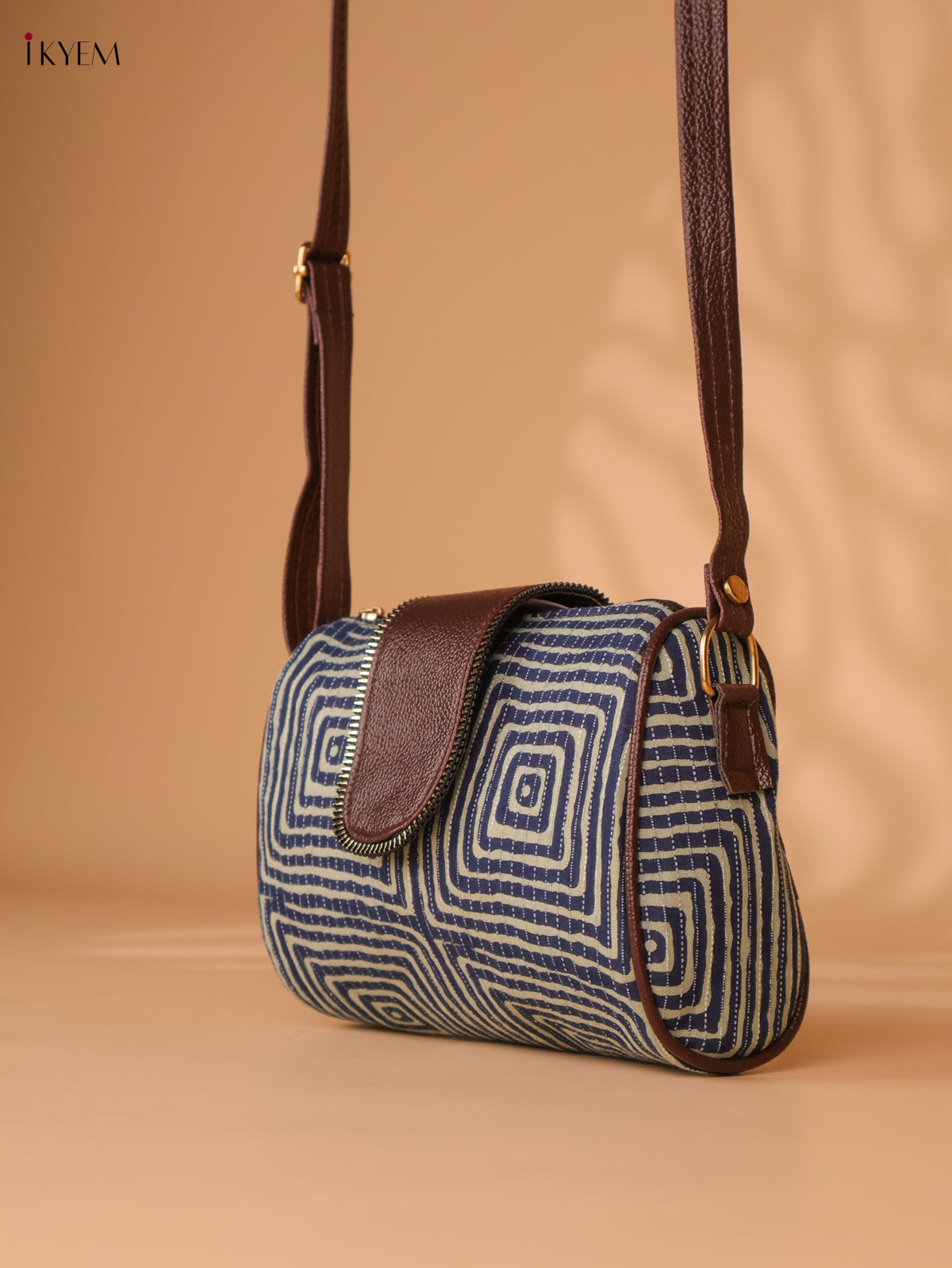 Printed Sling Bag -Blue