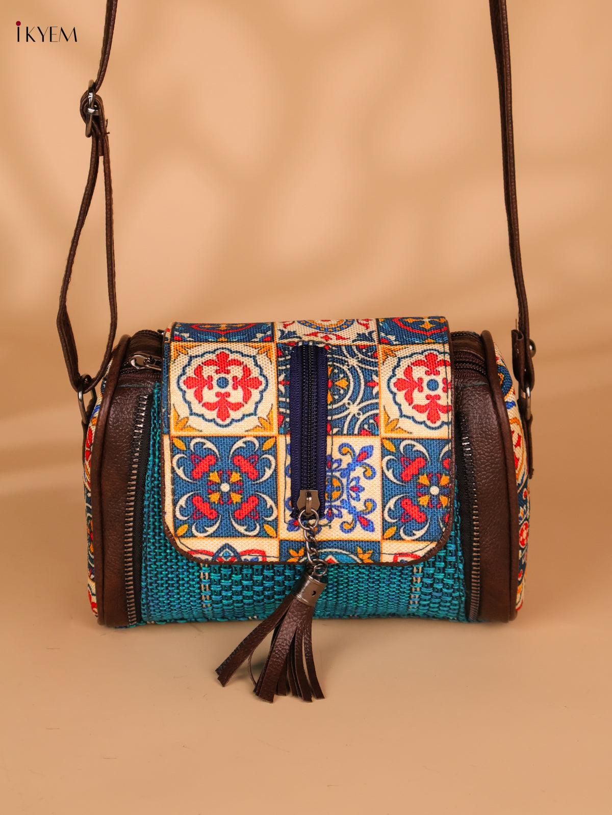 Printed Sling Bag-Blue colour