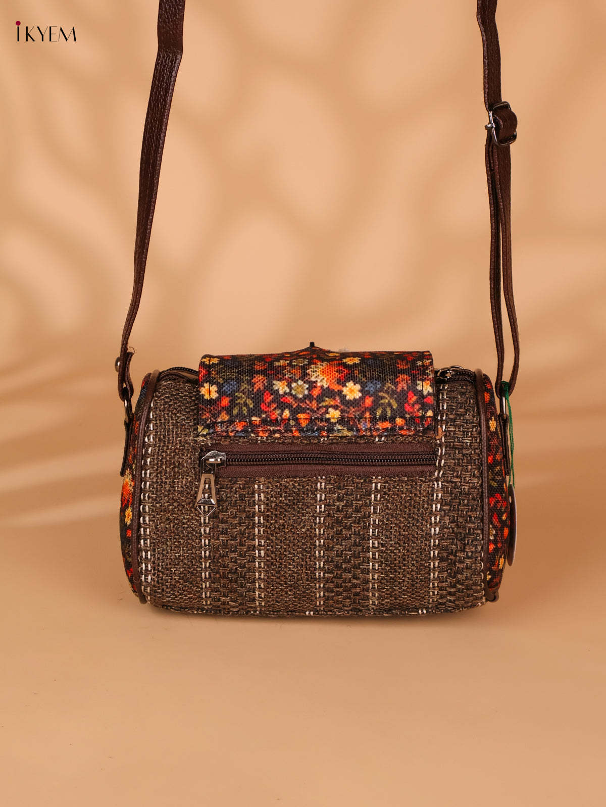 Printed sling bag - Brown