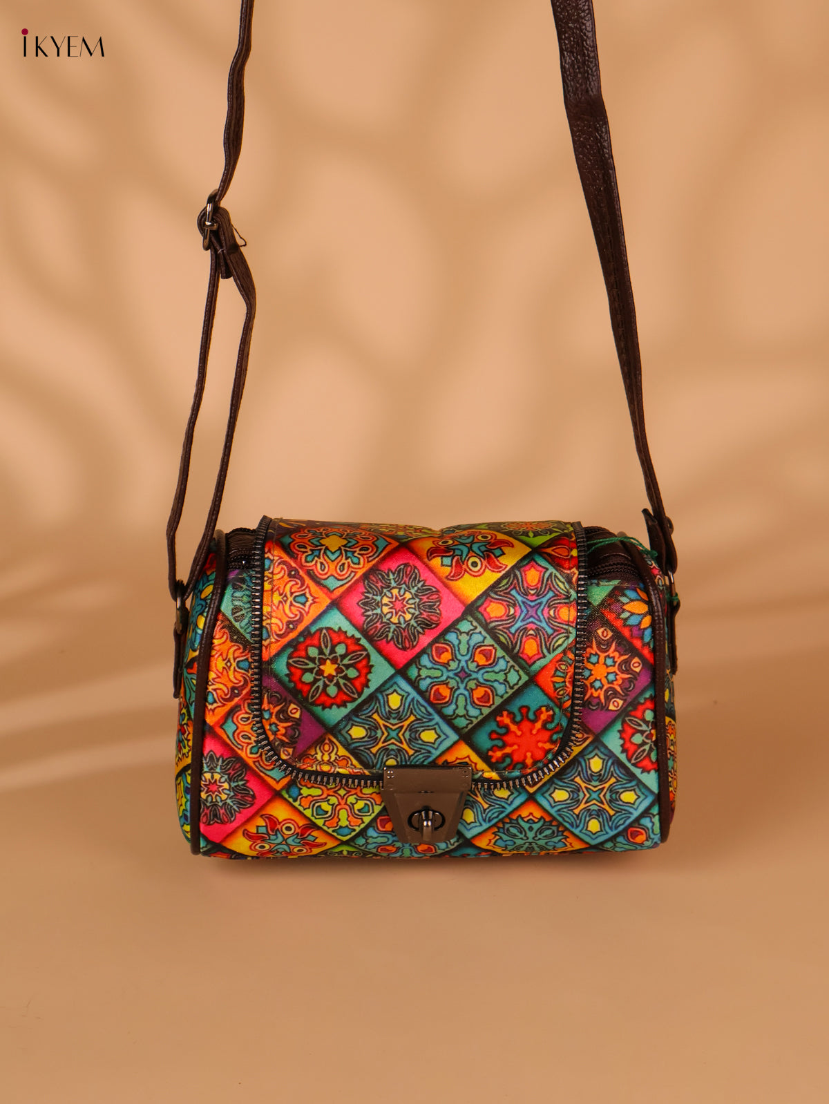 Printed cotton Sling Bag – Multicolour