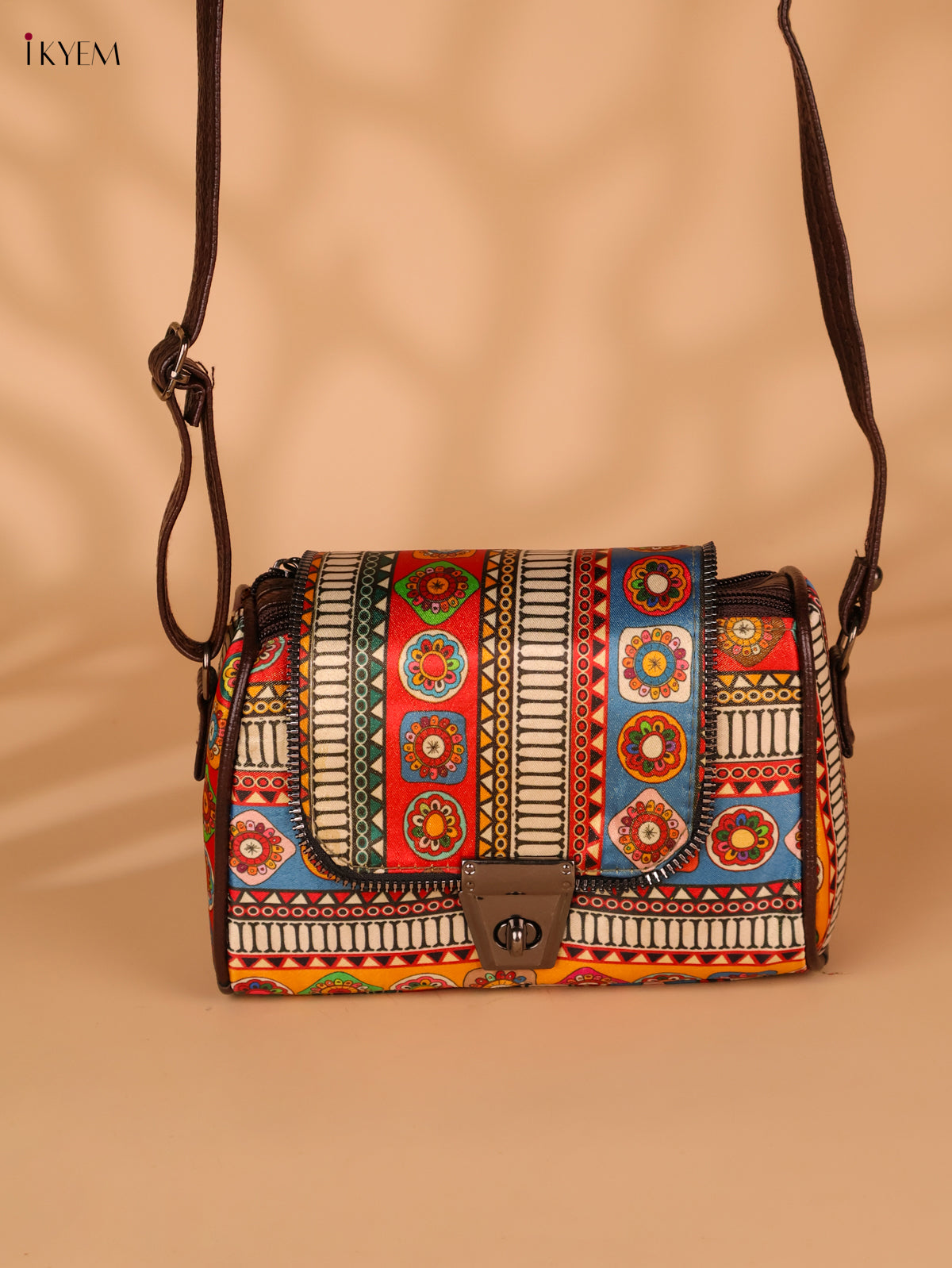Printed cotton Sling Bag – Multicolour