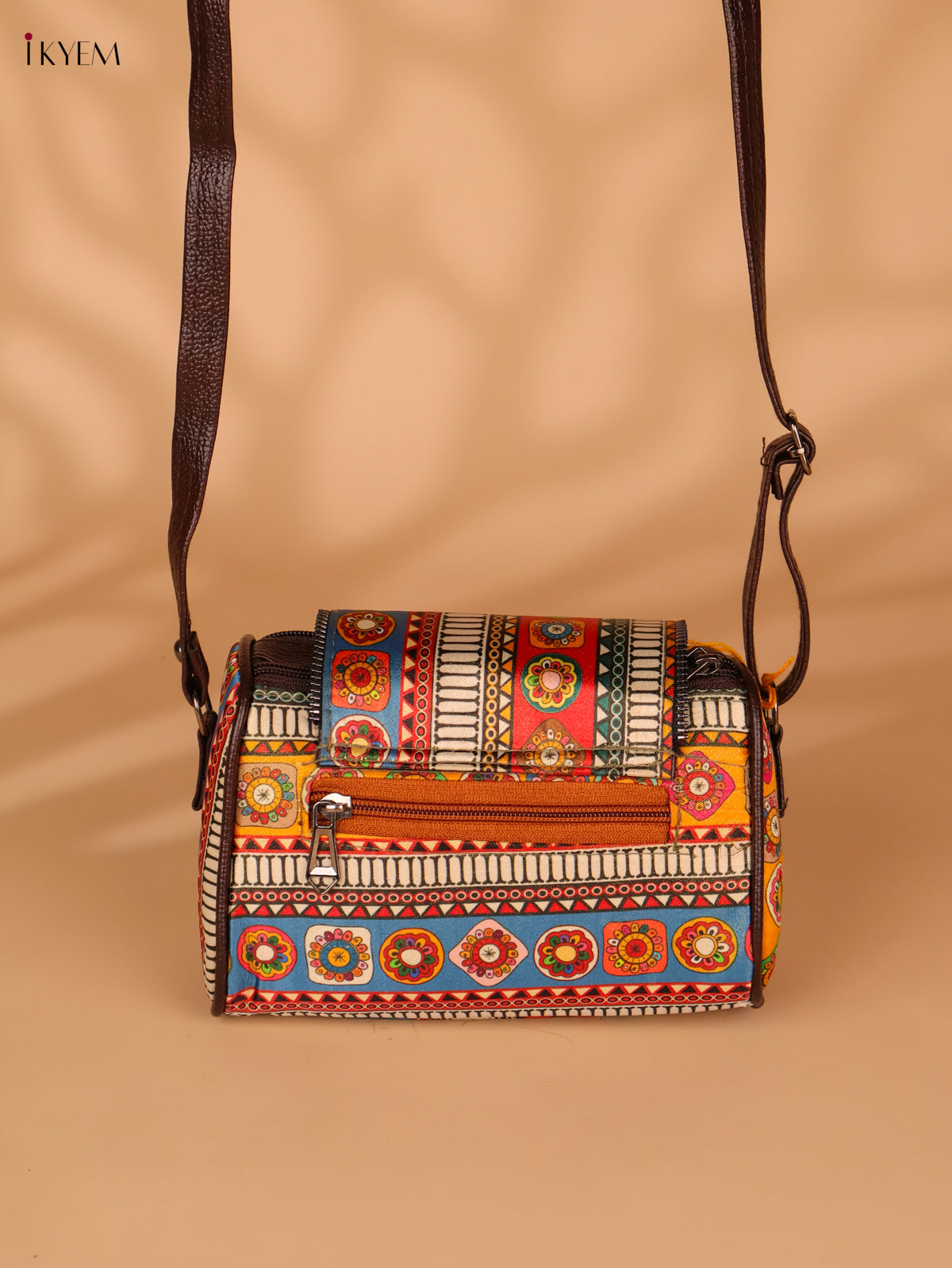 Printed cotton Sling Bag – Multicolour