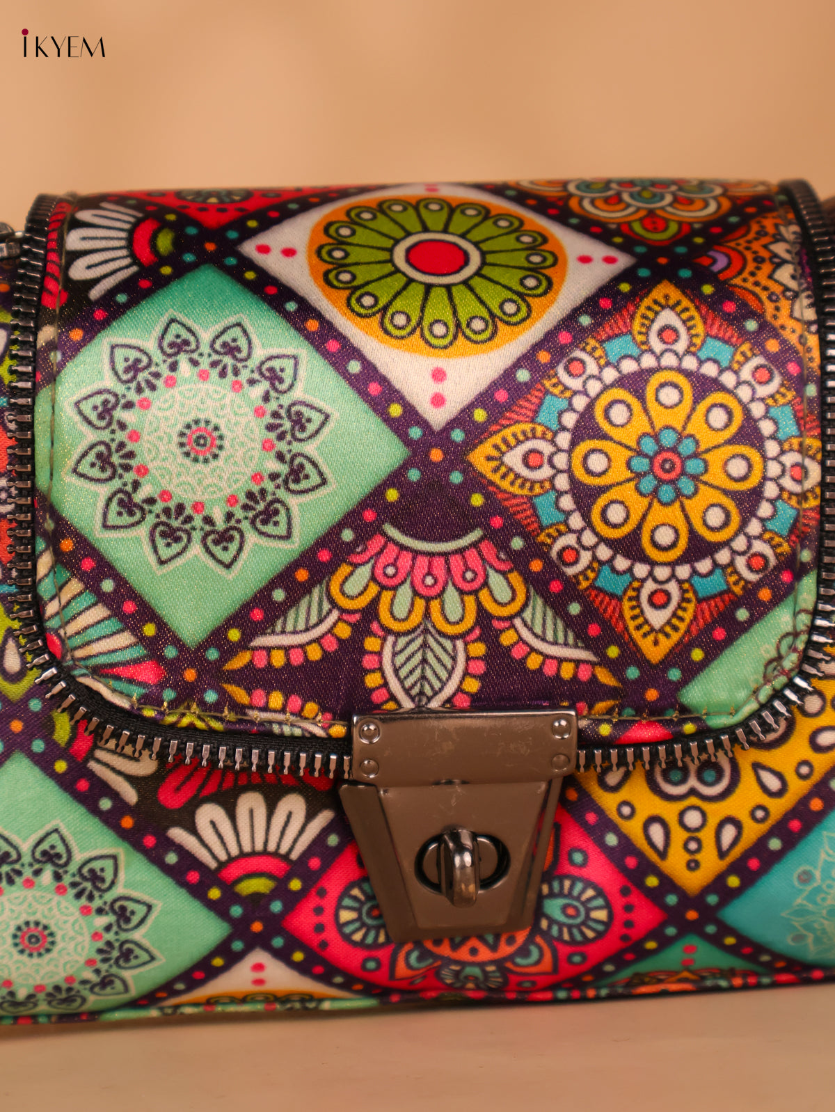 Printed cotton Sling Bag – Multicolour