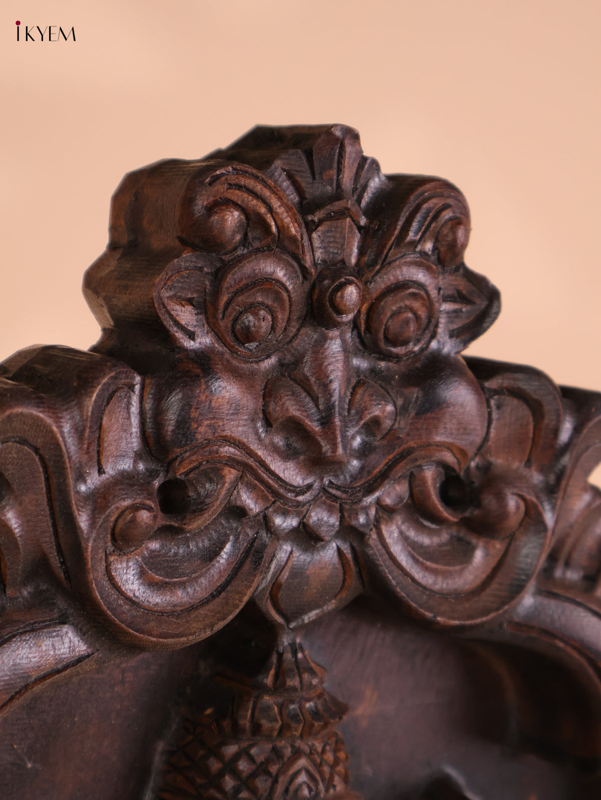 Wooden Hand carved Painted Ganesha wall Panel(18x12)