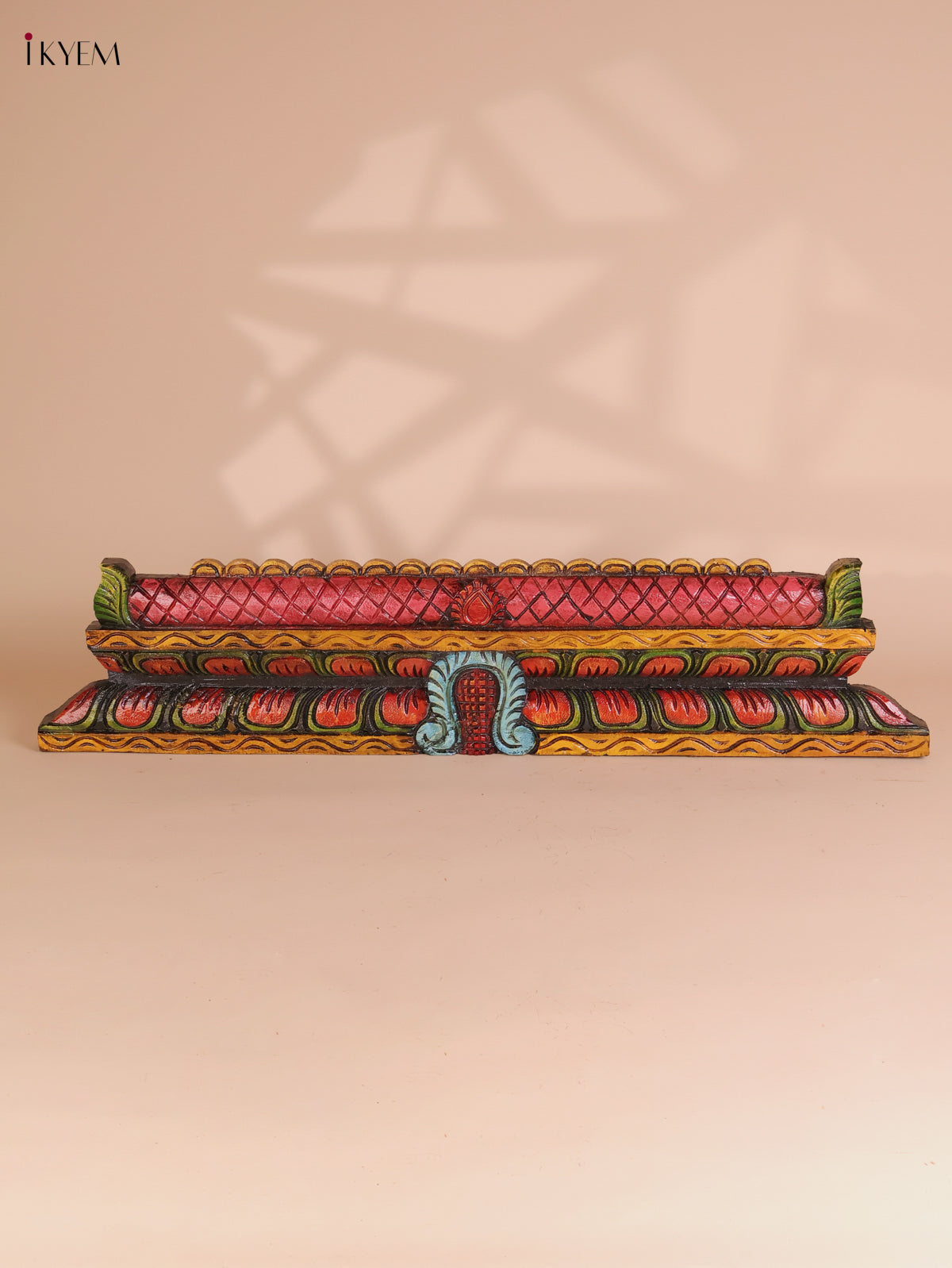 Wooden Hand carved Painted Horizandal Gopuram-(8x36)