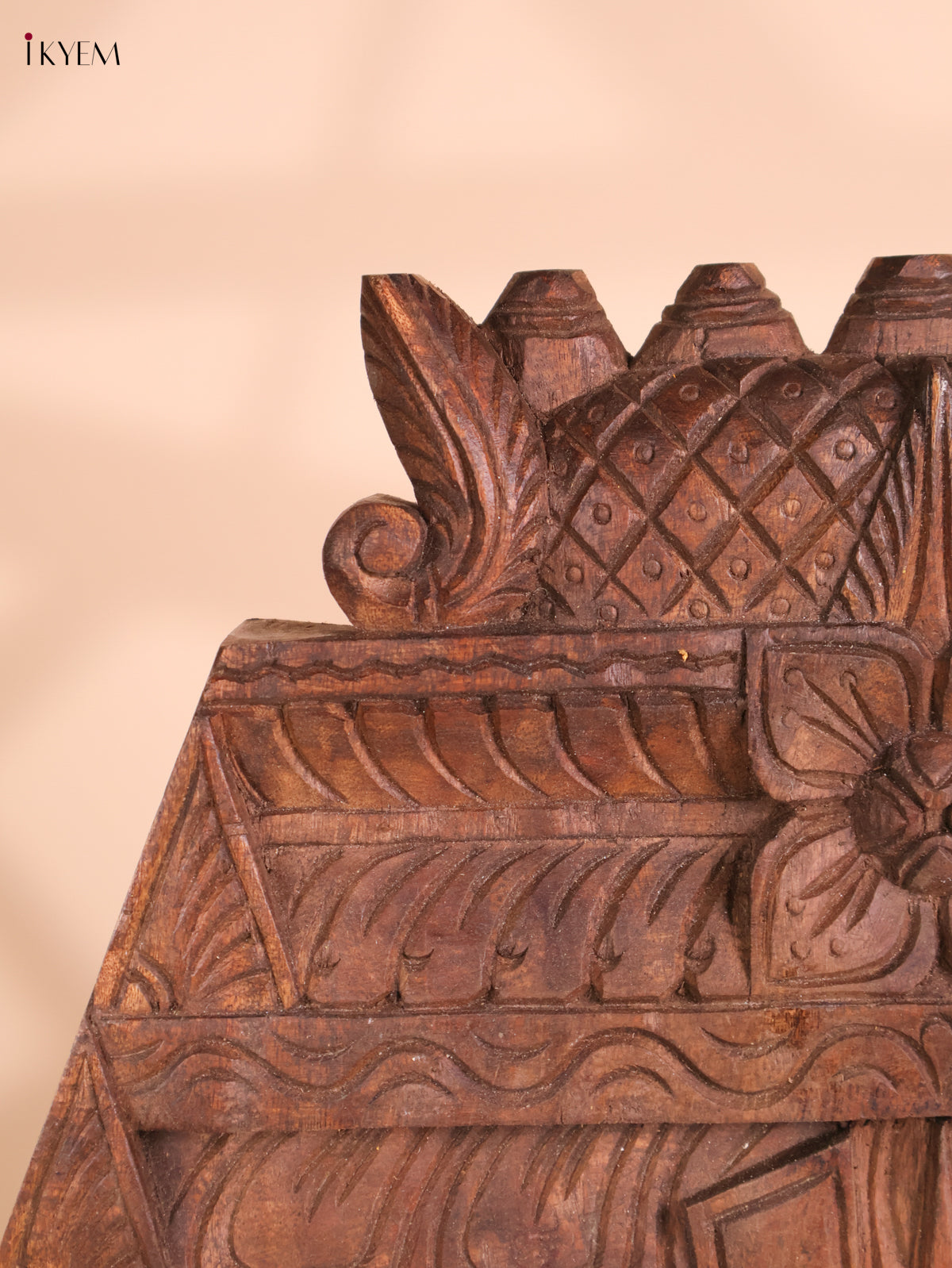 Wooden Hand Carved Namam Gopuram-(18x15)