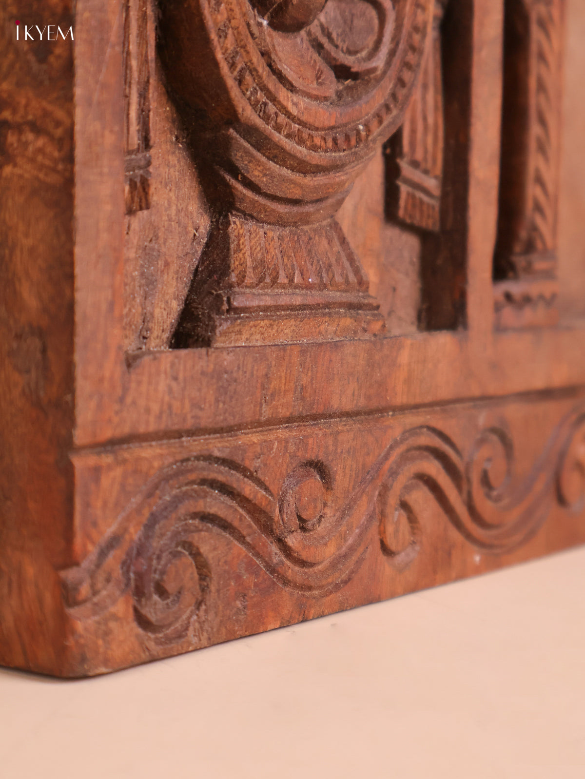 Wooden Hand Carved Namam Gopuram-(18x15)