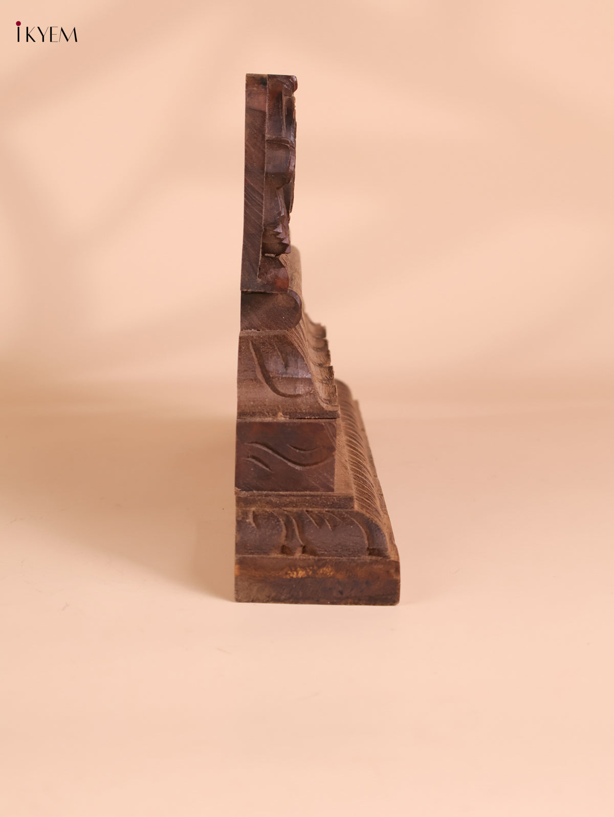 Wooden Hand Carved Painted Shank Chakra Namam Panel (9x17)