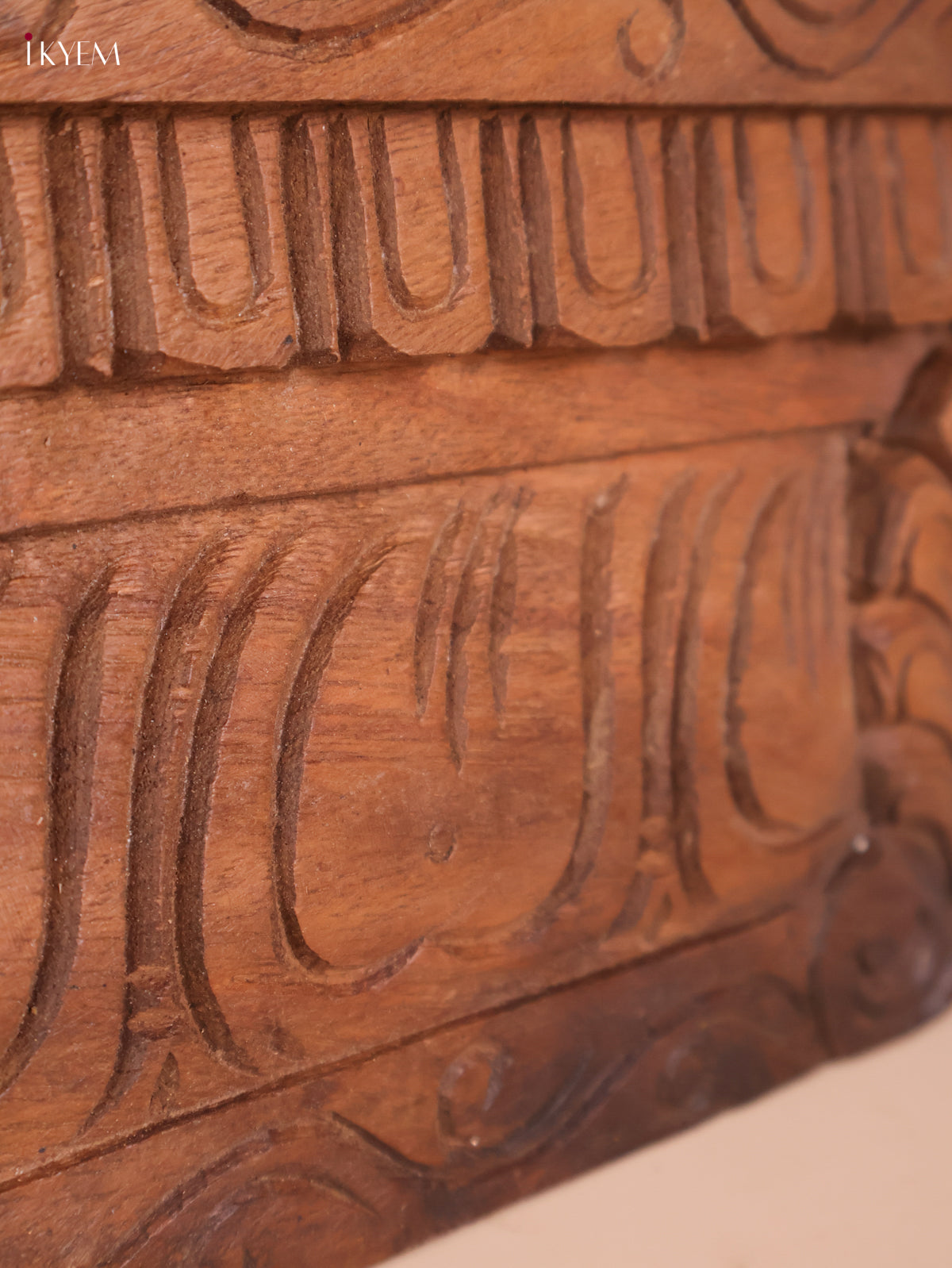 Wooden Hand Carved Gopuram Panel-Wood (10x30)