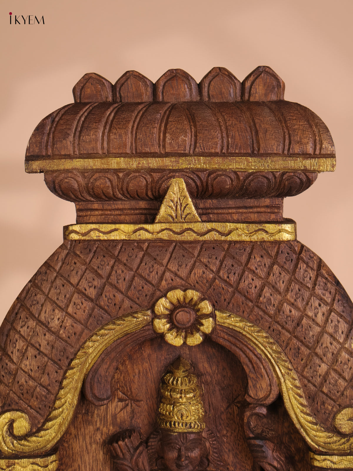 Wooden Hand Carved Ramar Avataram Gopuram Vertical (24x12)