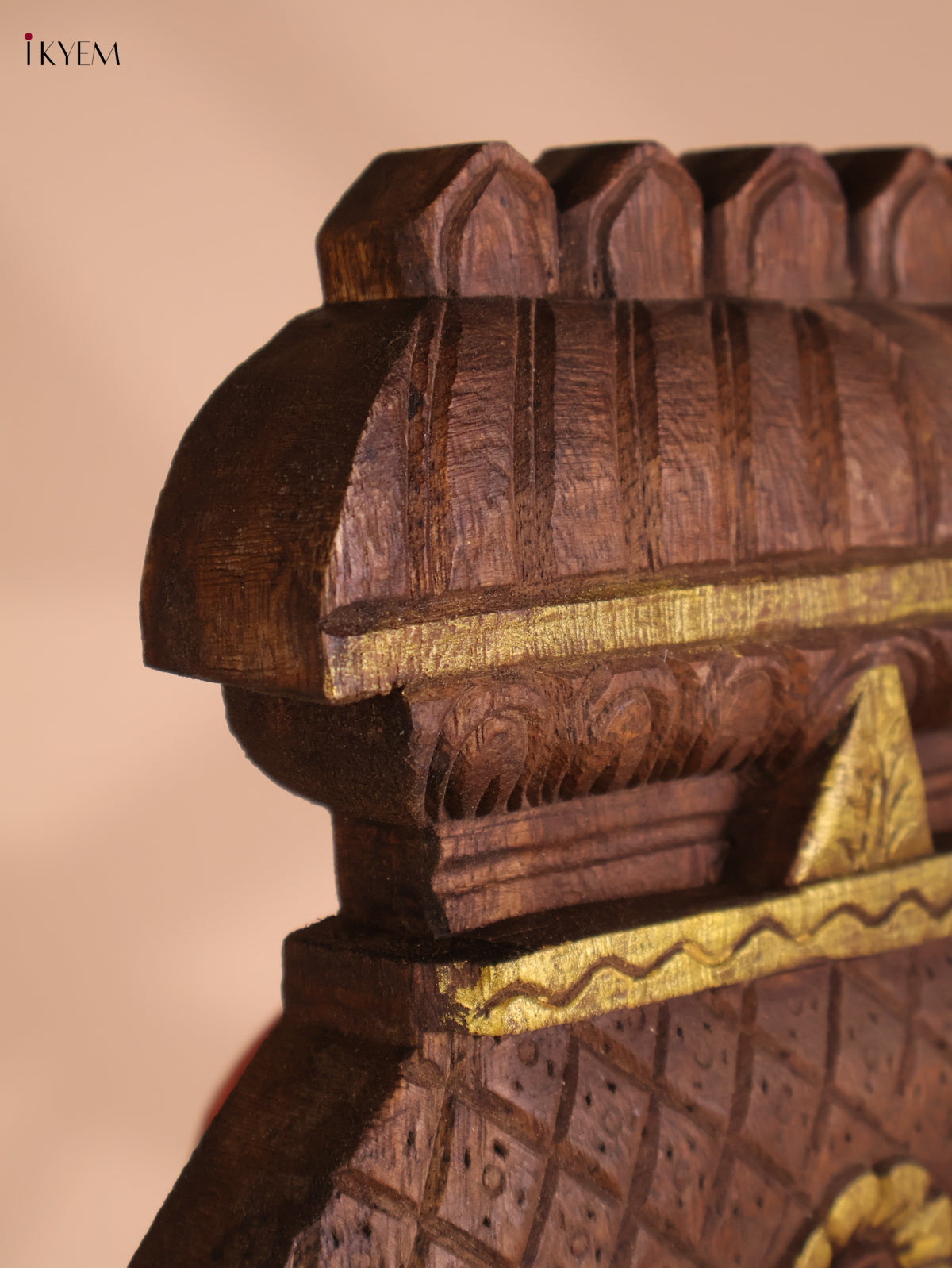 Wooden Hand Carved Ramar Avataram Gopuram Vertical (24x12)