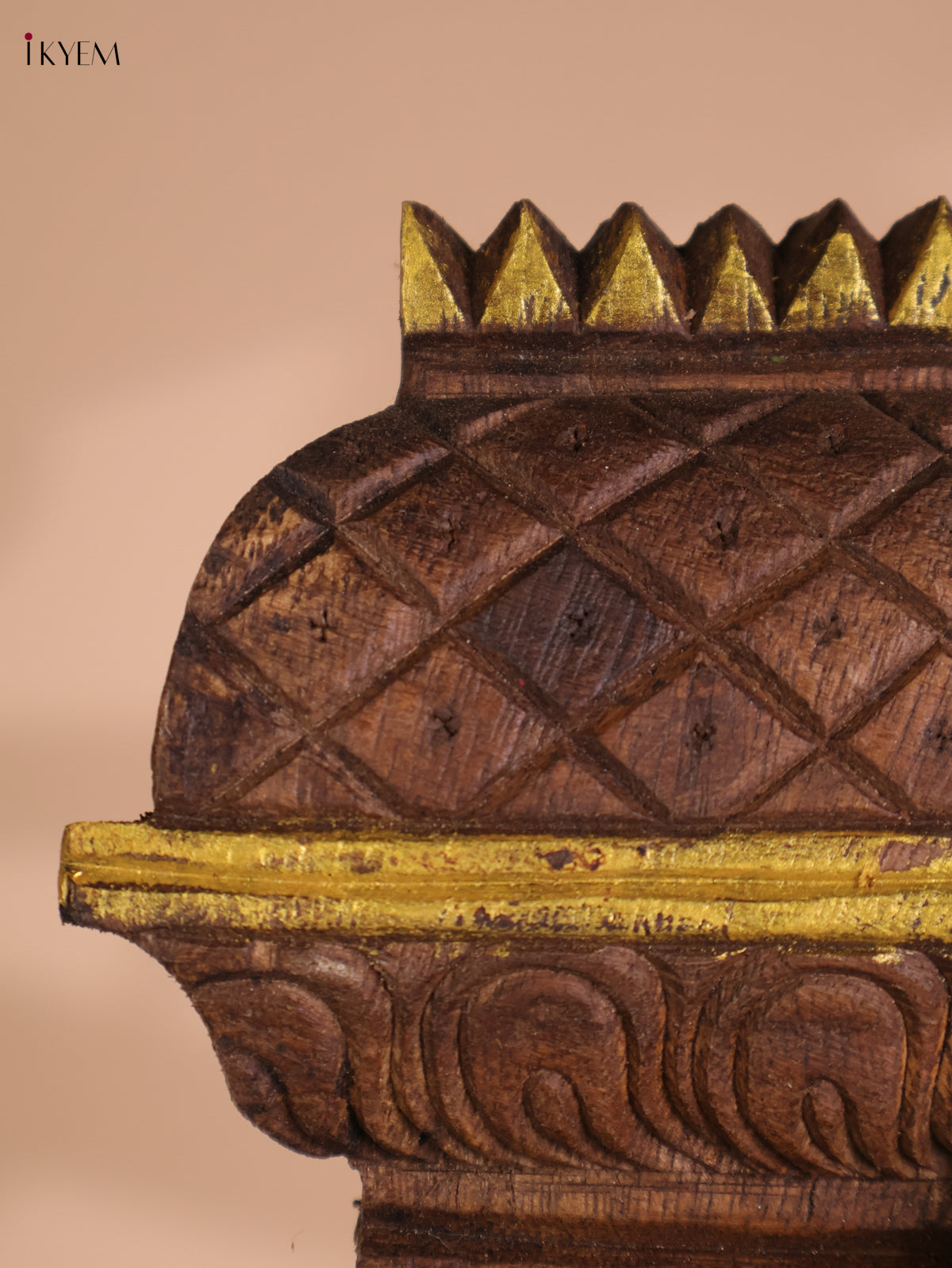 Wooden Hand Carved Vamana Avataram Gopuram Vertical (24x12)