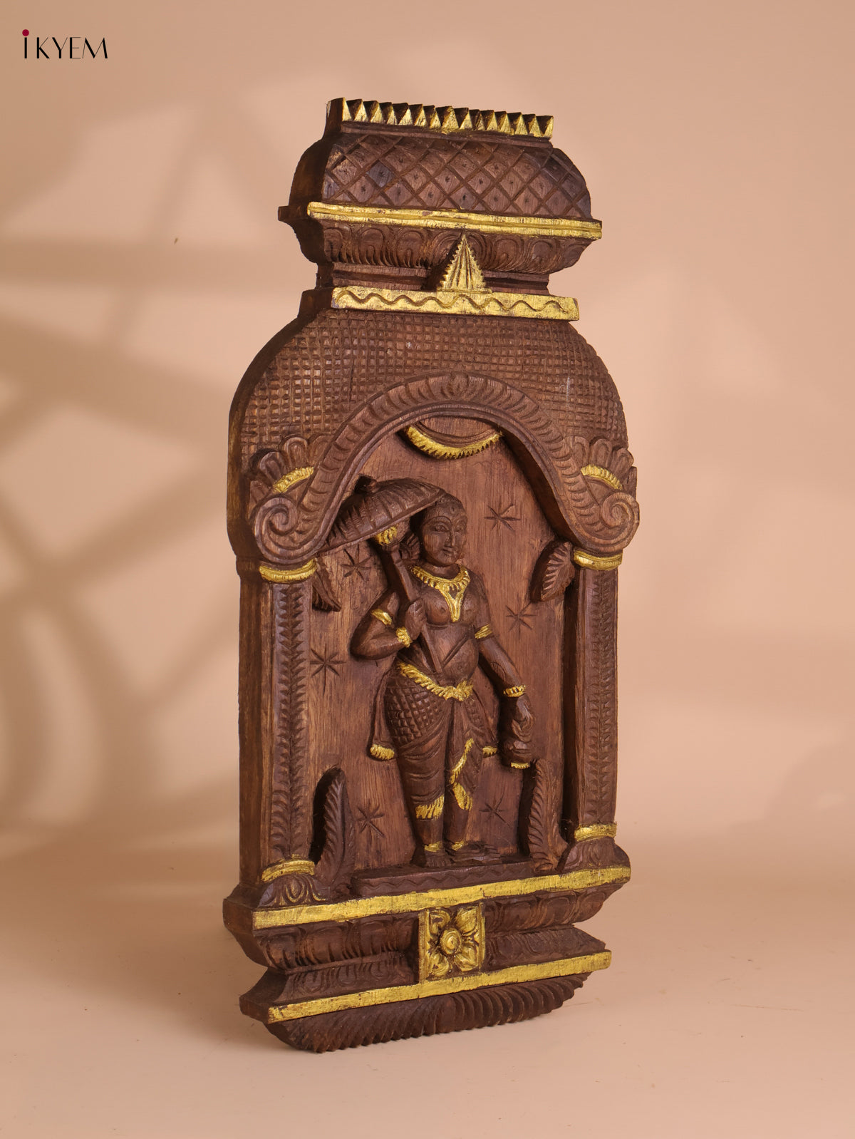 Wooden Hand Carved Vamana Avataram Gopuram Vertical (24x12)