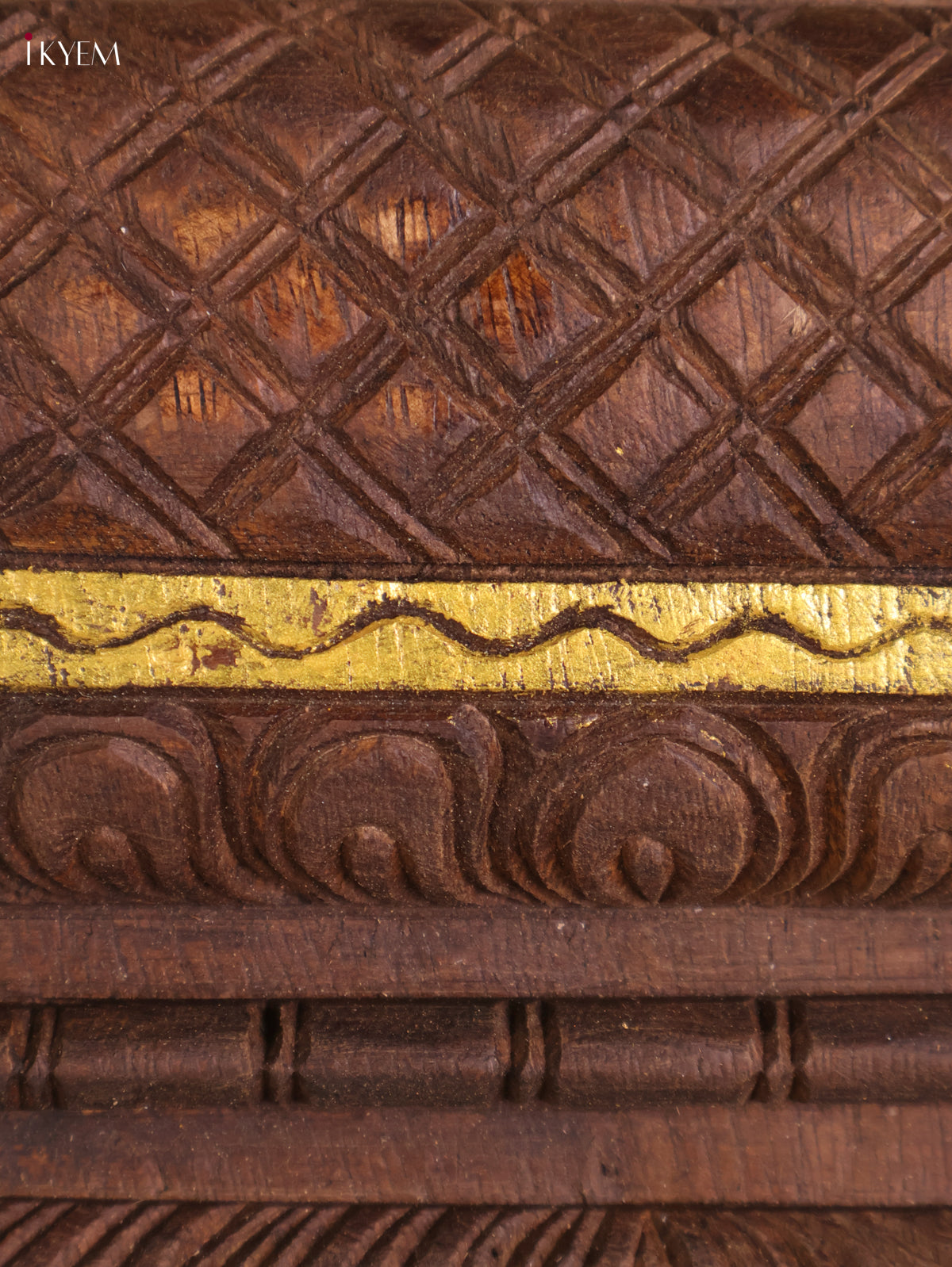 Wooden Hand Carved Krishna Avataram Gopuram Vertical (24x12)