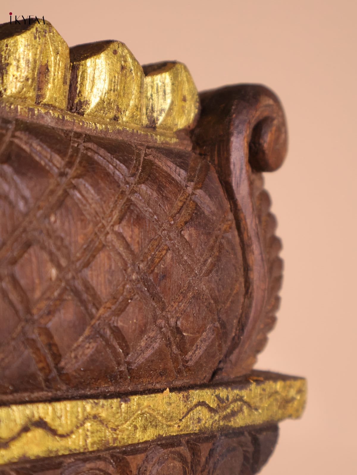 Wooden Hand Carved Krishna Avataram Gopuram Vertical (24x12)