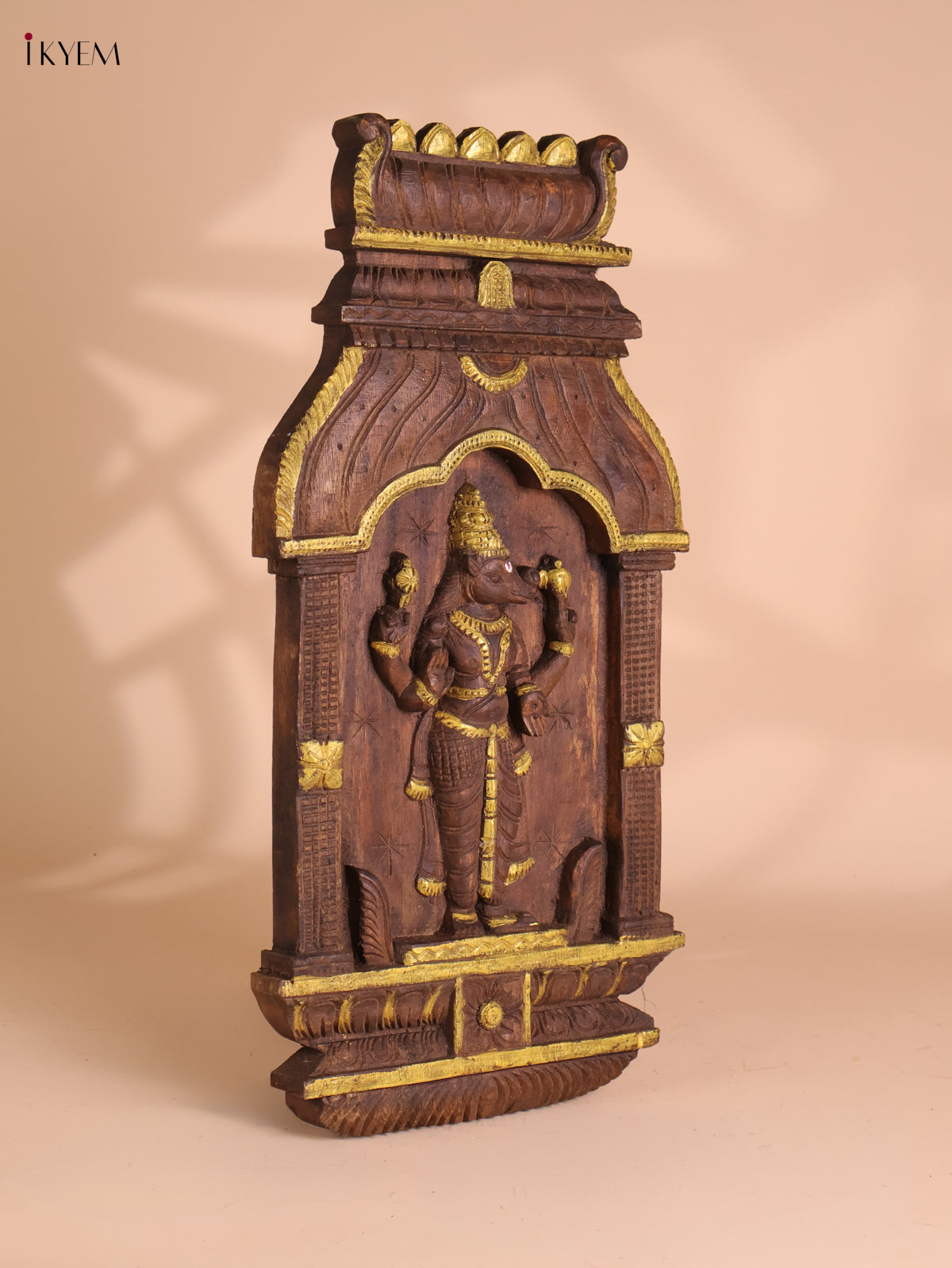 Wooden Hand Carved Varha Avataram Gopuram Vertical (24x12)