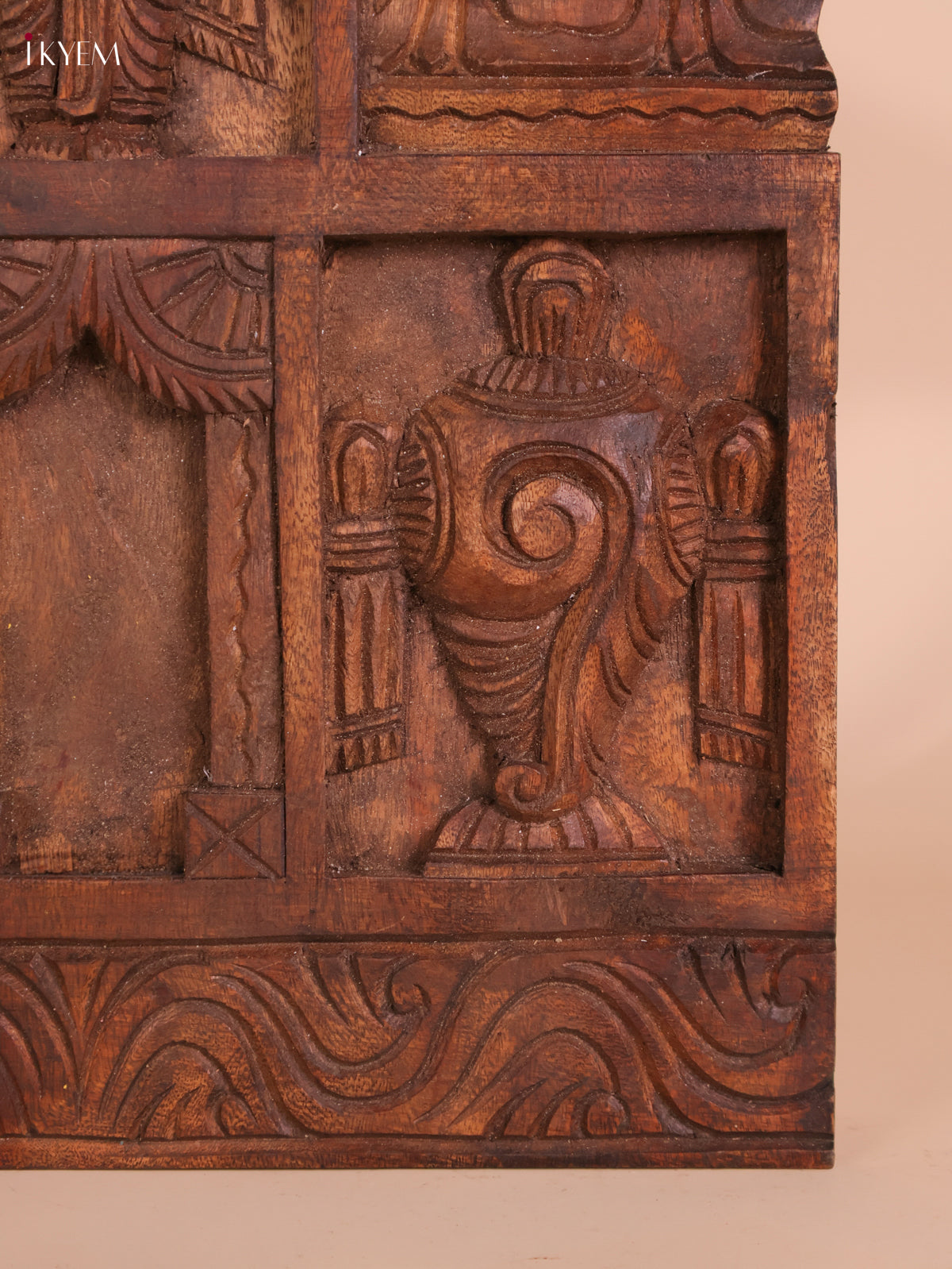 Wooden Hand Carved Painted Garudan Vertical Gopuram (24x12)