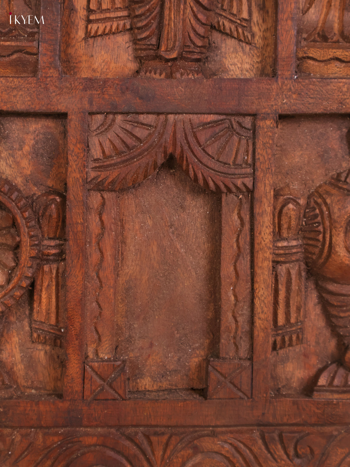 Wooden Hand Carved Painted Garudan Vertical Gopuram (24x12)
