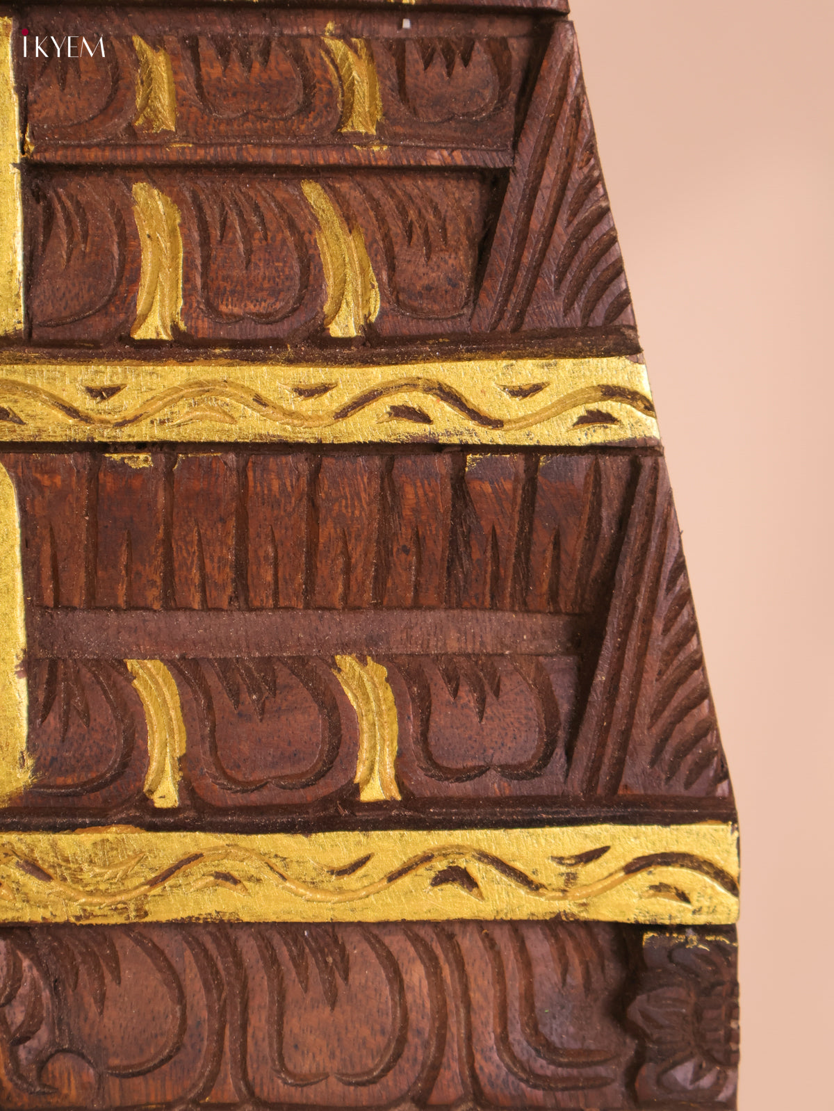 Wooden Hand Carved Vertical Gopuram (24x12)