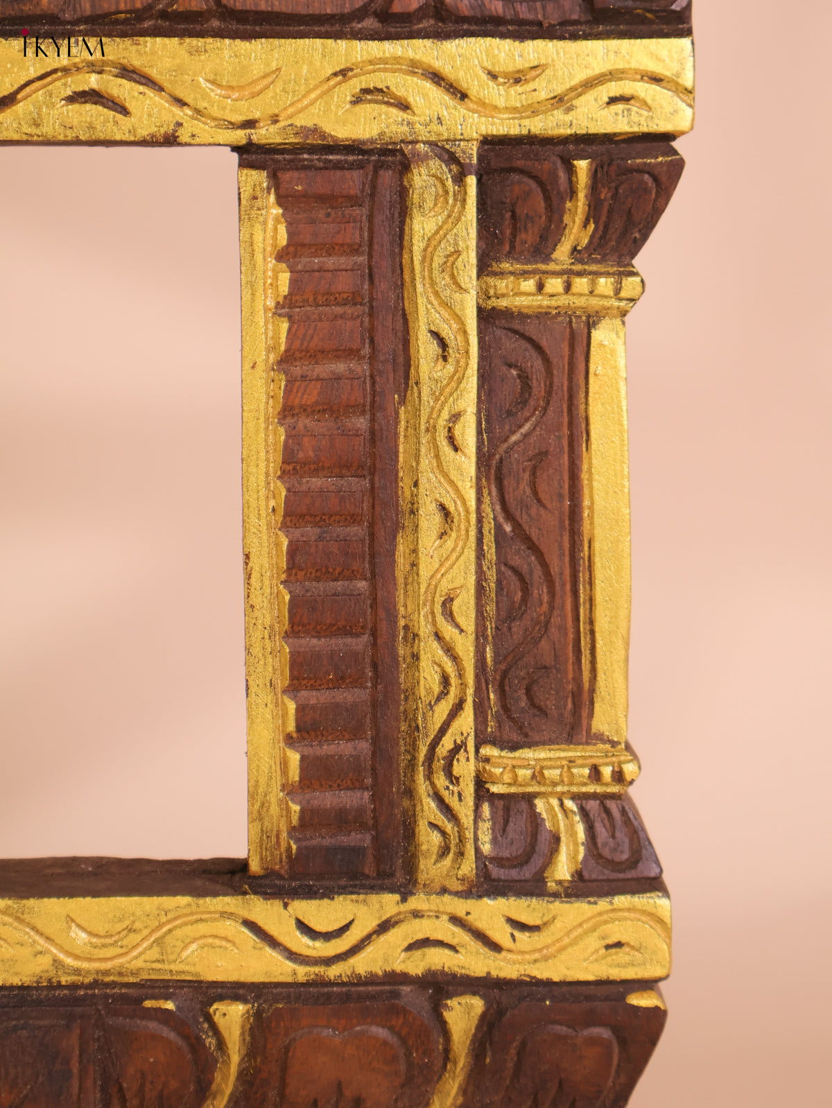Wooden Hand Carved Vertical Gopuram (24x12)