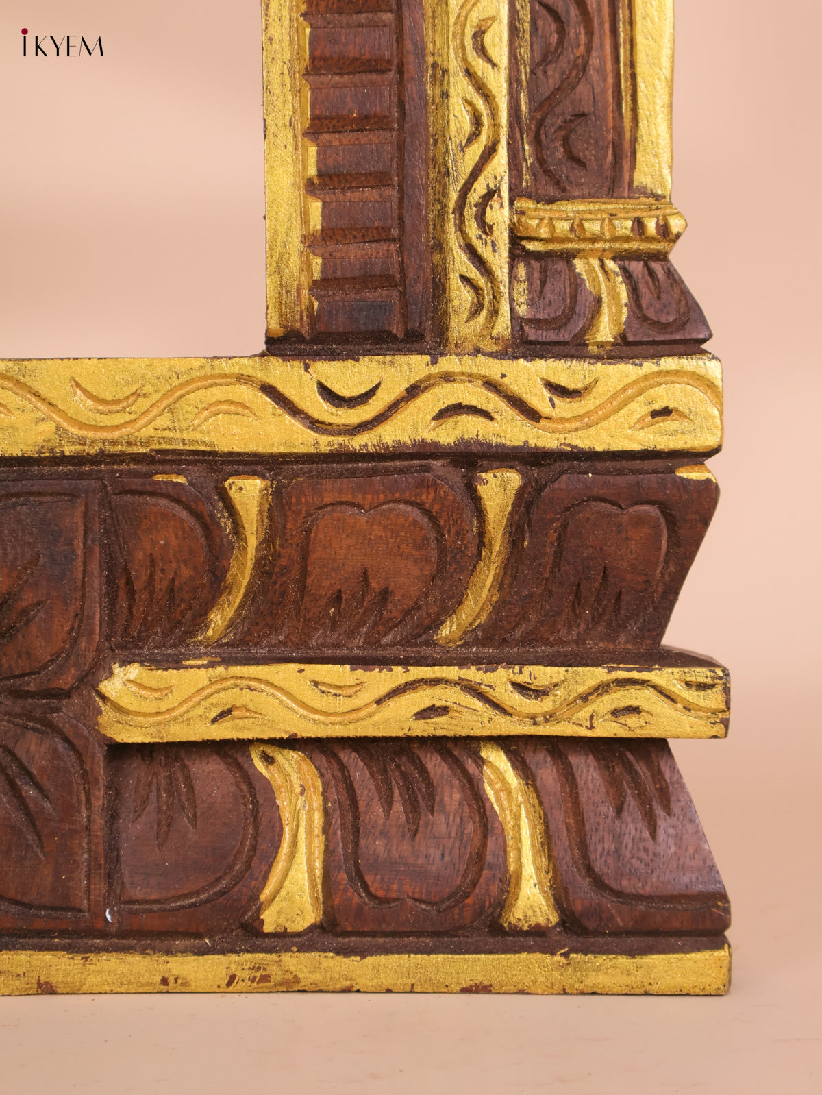 Wooden Hand Carved Vertical Gopuram (24x12)