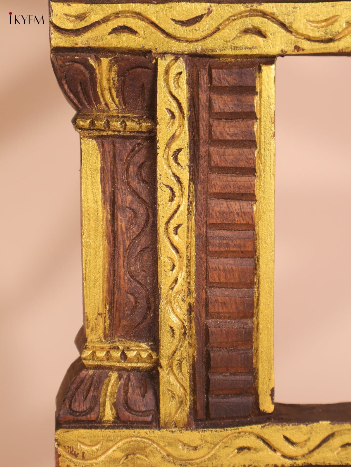 Wooden Hand Carved Vertical Gopuram (24x12)