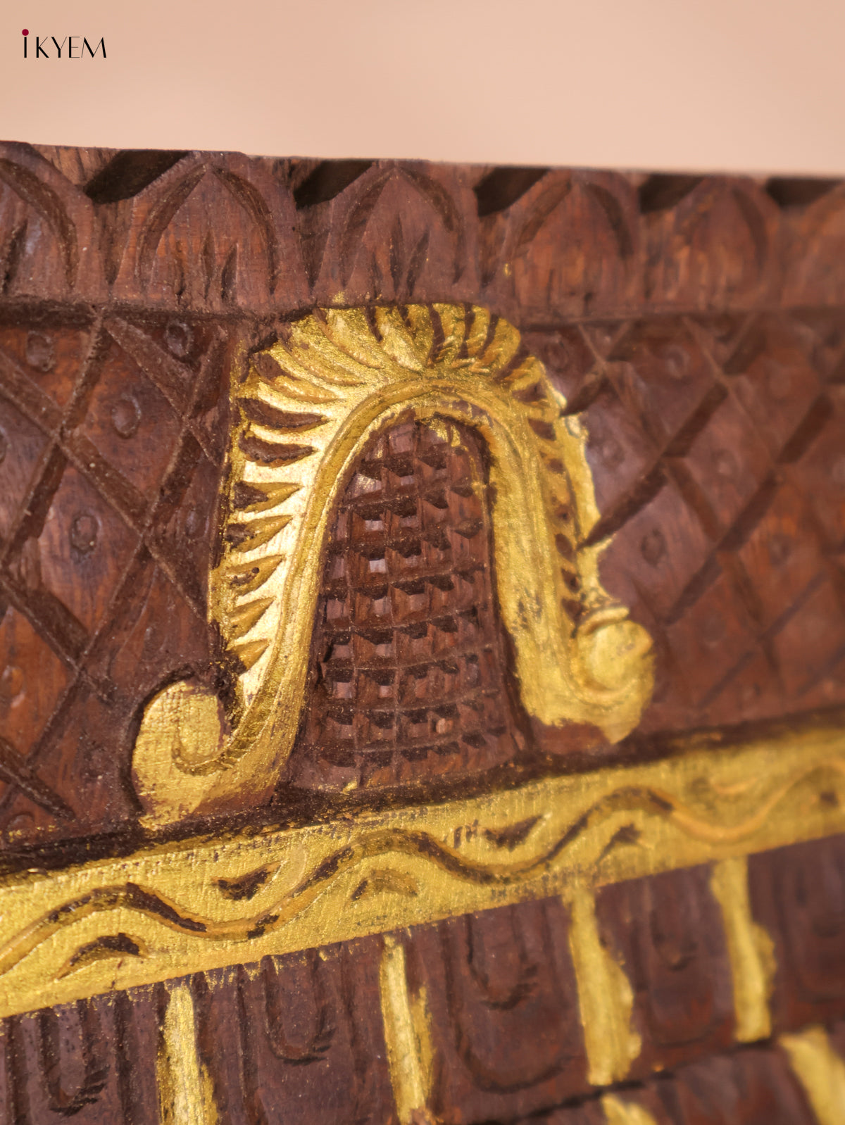 Wooden Hand Carved Vertical Gopuram (24x12)