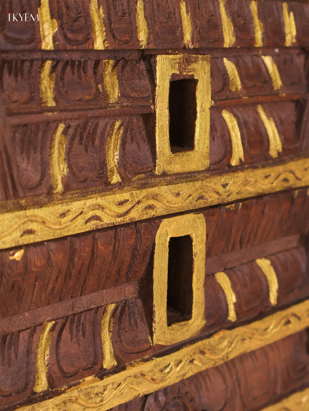 Wooden Hand Carved Vertical Gopuram (24x12)