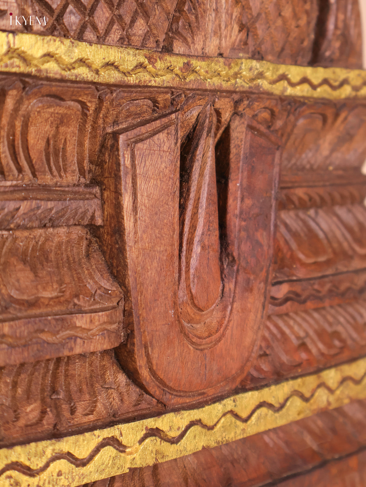 Wooden Hand Carved Hanuman Vertical Gopuram-Wood (24x12)