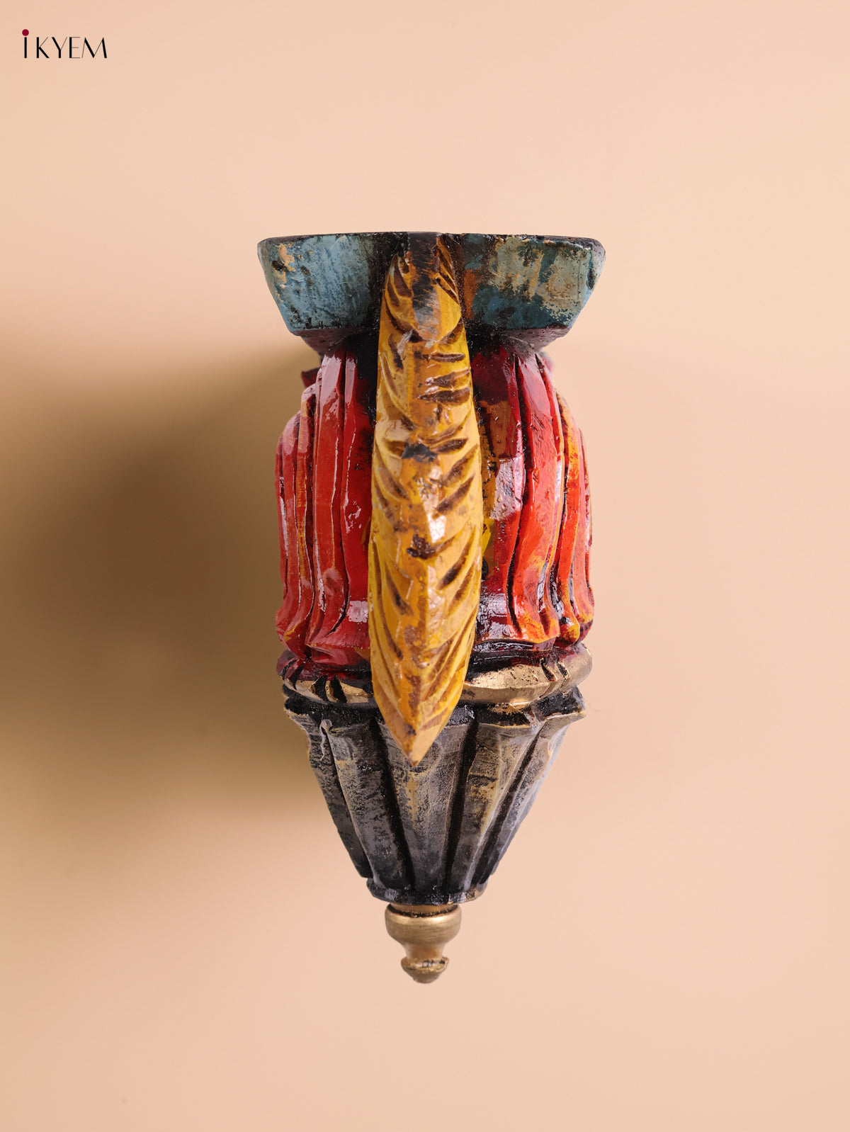 Wooden Hand Carved Painted Bodhil wall Bracket(10x12)