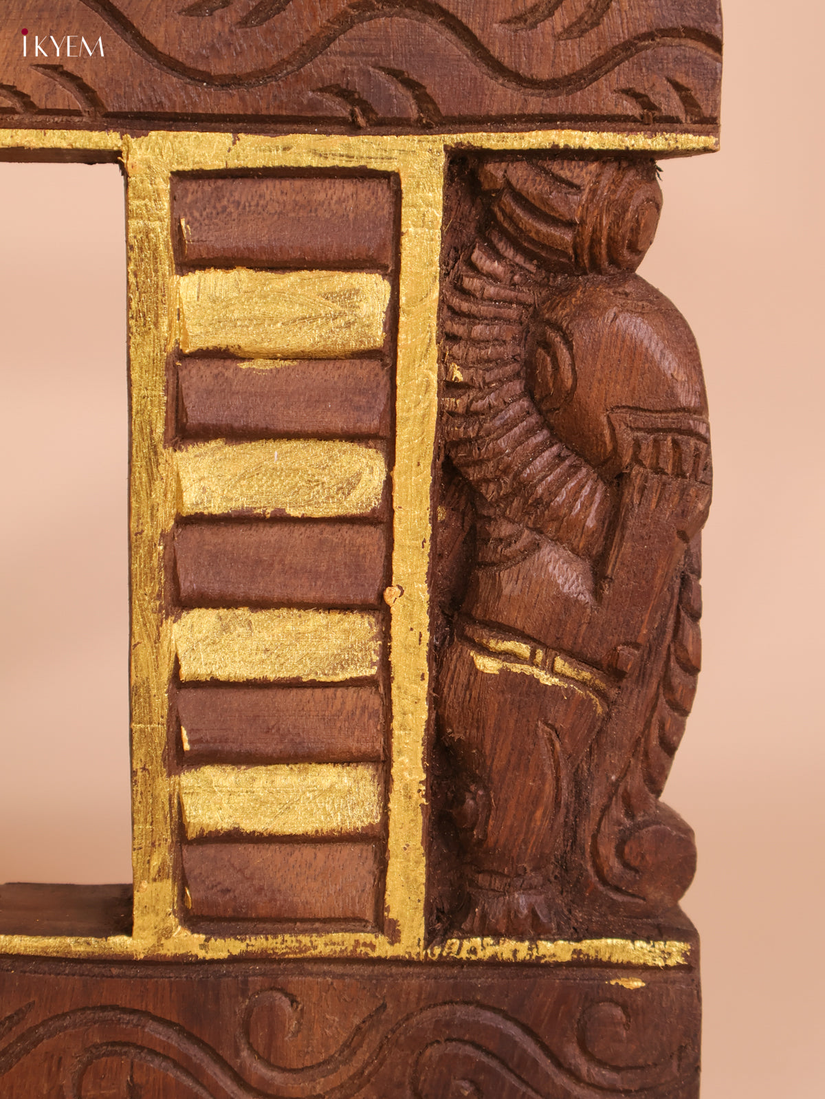 Wooden Hand Carved Yalli Gopuram (18x12)