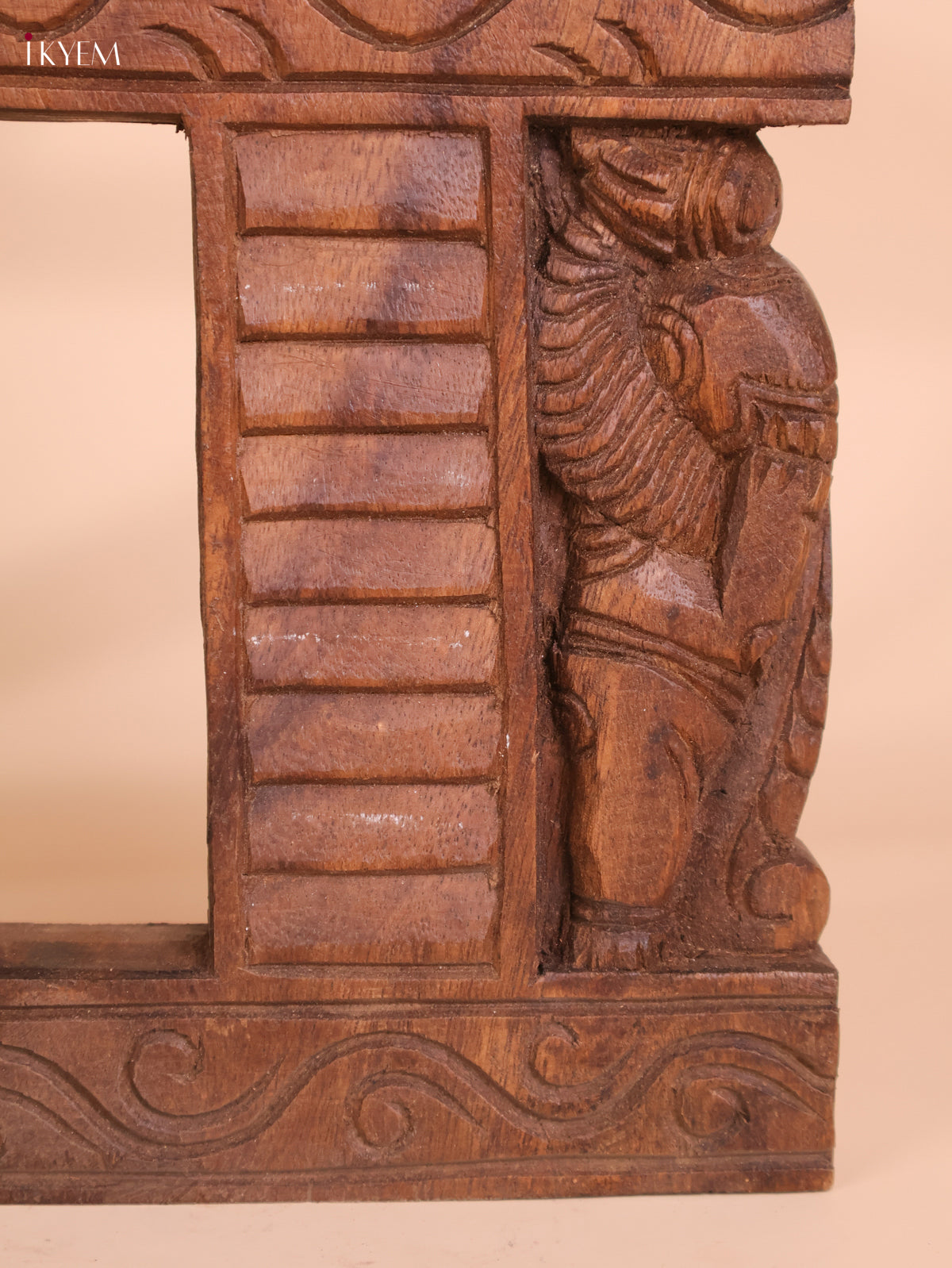 Wooden Hand Carved Yalli Gopuram (18x12)