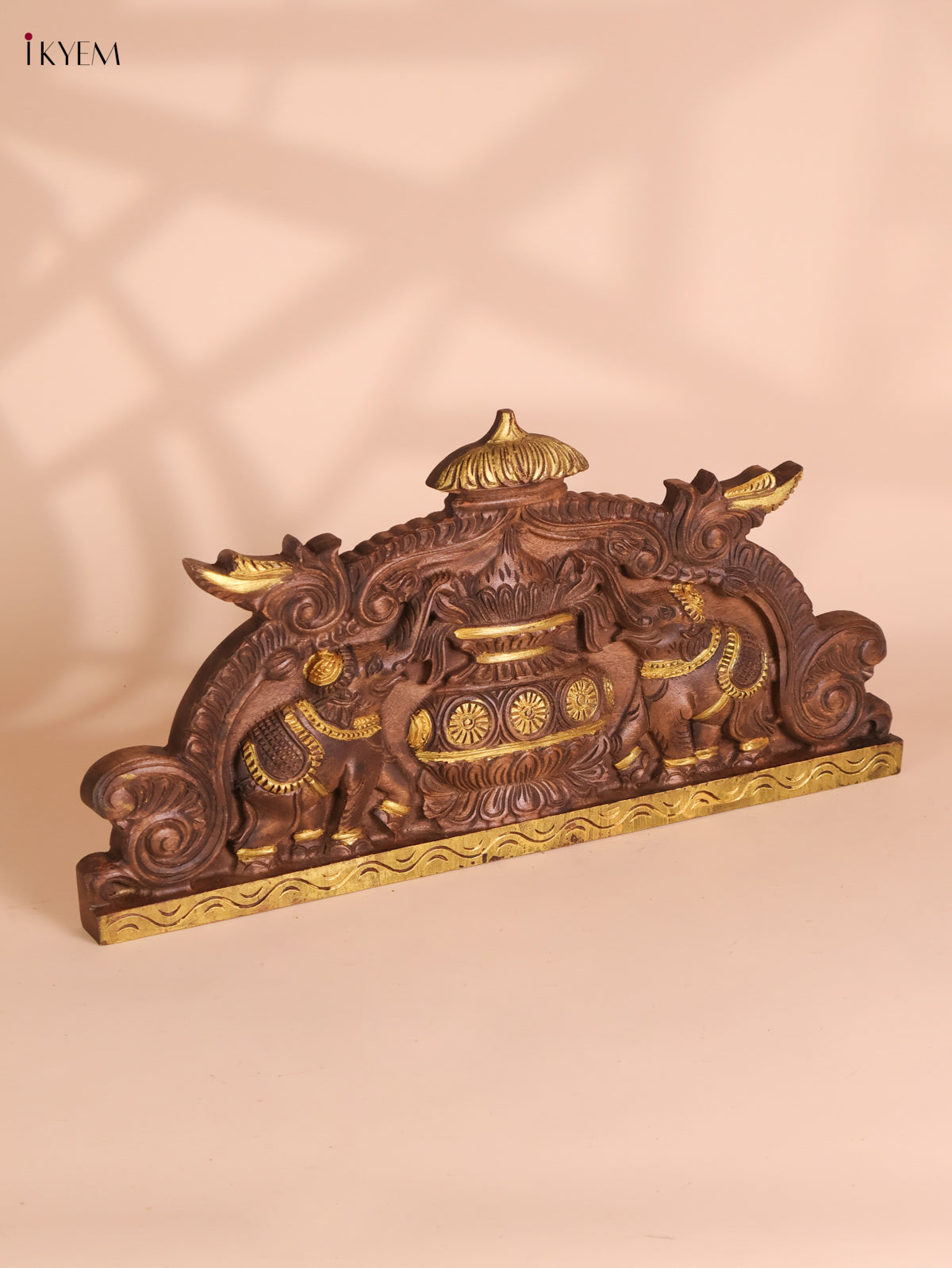 Wooden Hand Carved Kalasam Panels (12x24)